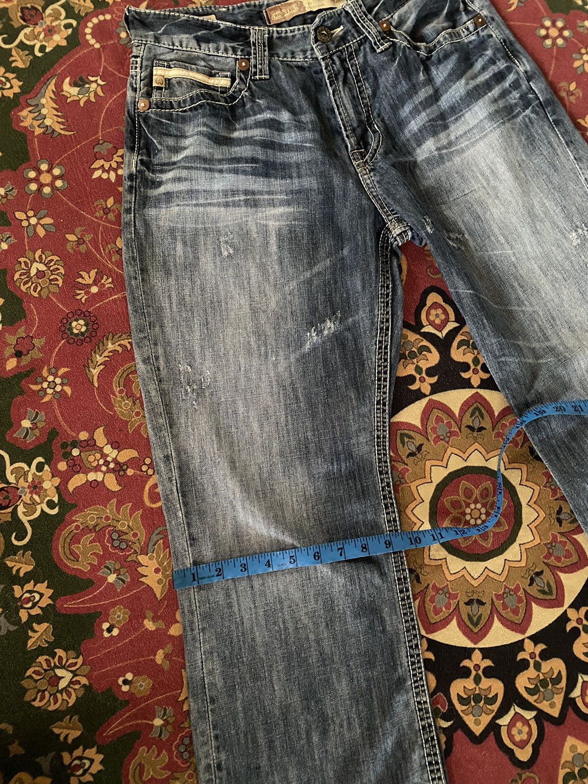 Affliction × Big Star × Vintage Vintage Big Star Distressed Bootcut Denim Size US 33 - 19 Thumbnail