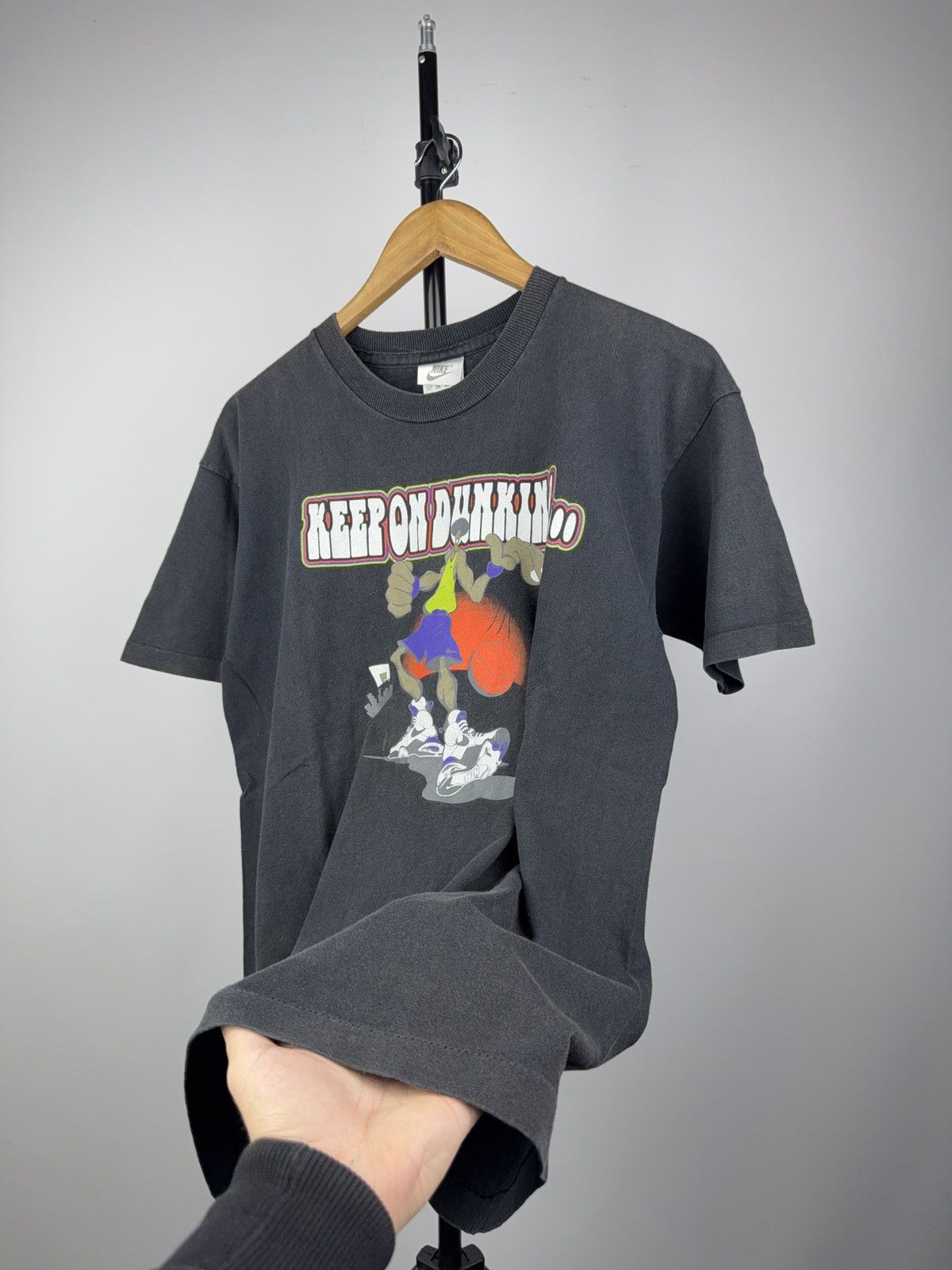 Nike 🏀RARE Vintage 90s Nike Double side “Keep On Dunking” T-Shirt Size US L / EU 52-54 / 3 - 5 Thumbnail