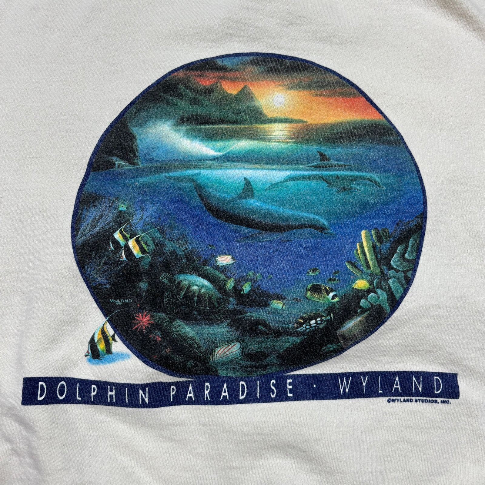 Delta Vintage 90s Dolphin Paradise Wyland Sweatshirt Men's XL Size US XL / EU 56 / 4 - 3 Thumbnail