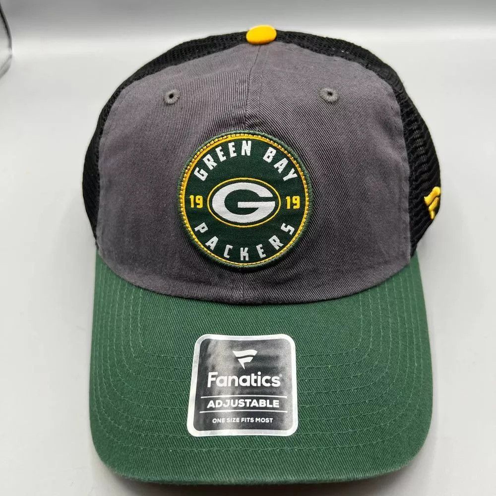 Other Green Bay Packers Trucker Hat Men Fanatics NFL Snap Back Cap Size ONE SIZE - 1 Thumbnail