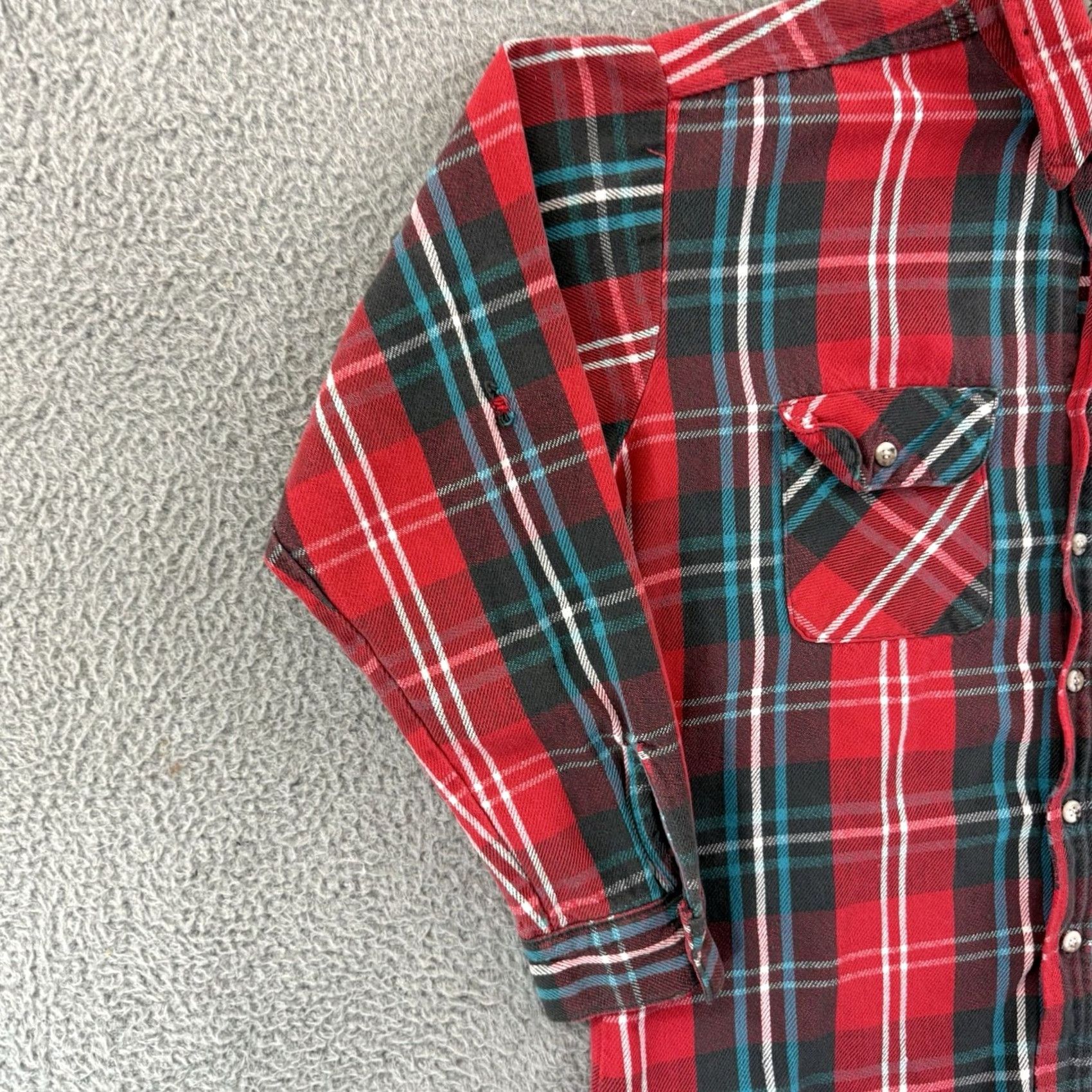 Vintage VINTAGE Five Brother Shirt Men Large Red Plaid Flannel All Cotton 90s Grunge USA Size US L / EU 52-54 / 3 - 4 Thumbnail