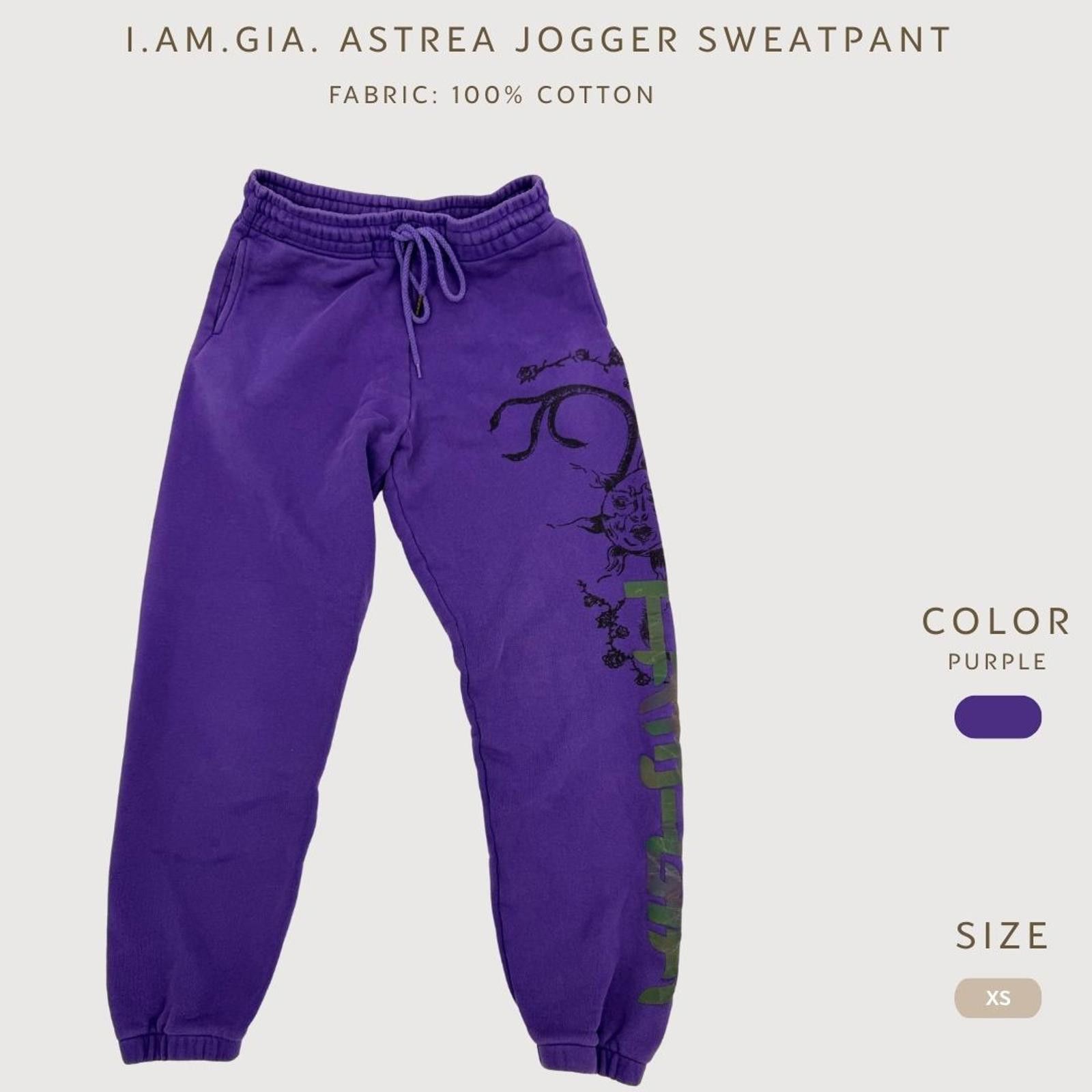 Other I.AM.GIA Purple Graphic Jogger Sweatpants XS Y2K Streetwear Size 26" / US 2 / IT 38 - 2 Thumbnail