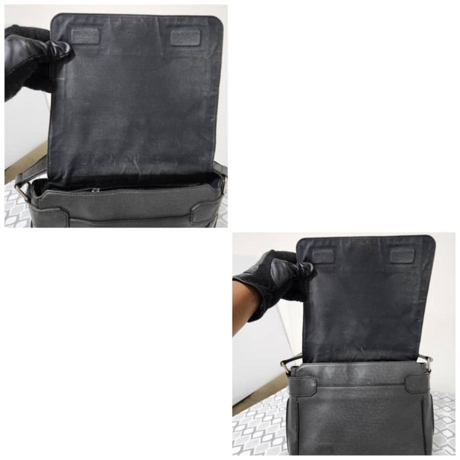 Louis Vuitton Authentic Louis Vuitton Taiga Viktor Messenger Bag Black Size ONE SIZE - 5 Thumbnail
