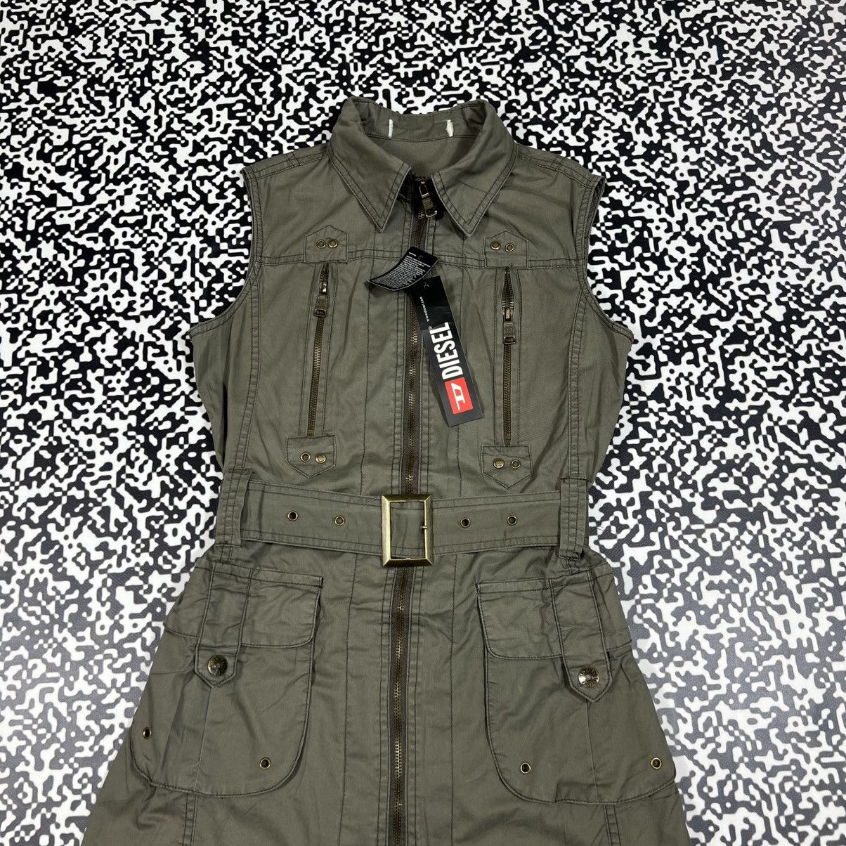 Diesel Vintage Y2K Diesel Japanese Style Belted Zip Casual Dress Size S / US 4 / IT 40 - 4 Thumbnail