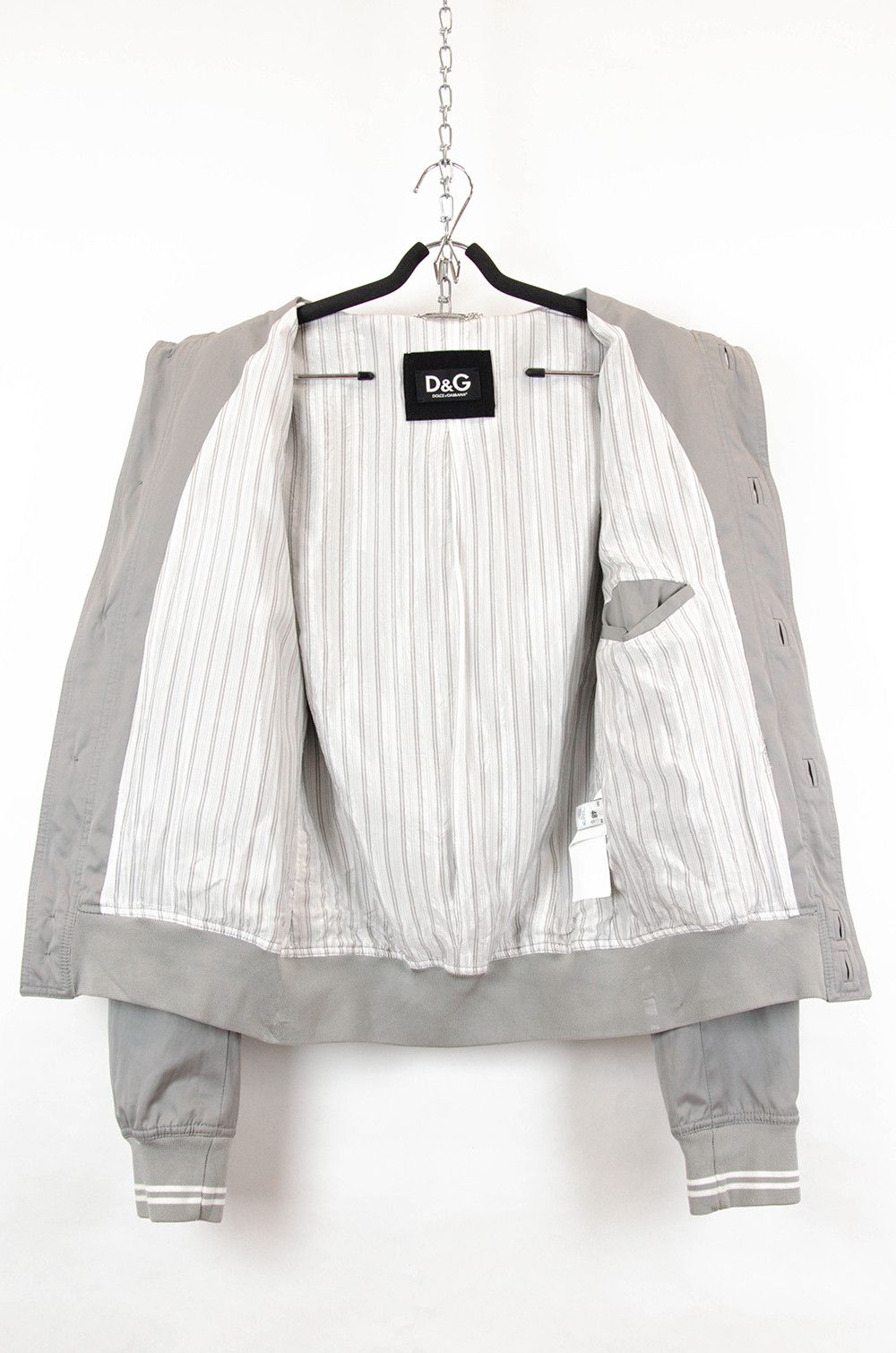 Dolce & Gabbana Dolce & Gabbana Grey Cotton Jacket IT48 Size US M / EU 48-50 / 2 - 13 Thumbnail