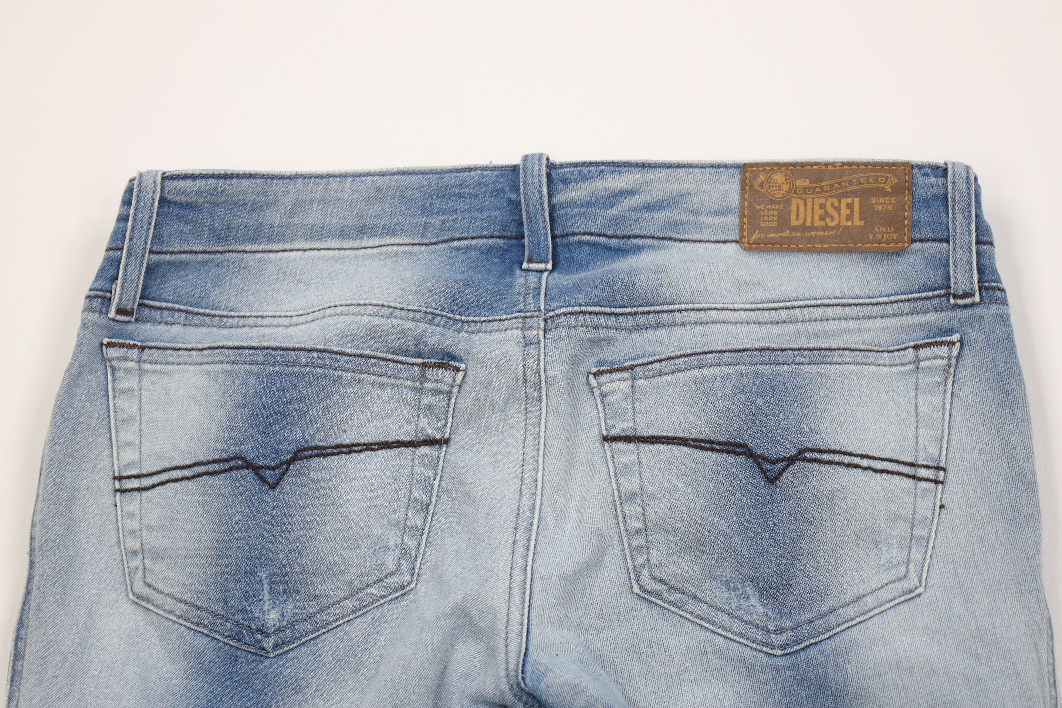 Vintage Vintage Diesel Industry Super Skinny Low Waist Jeans USA Size 27" / US 4 / IT 40 - 12 Thumbnail