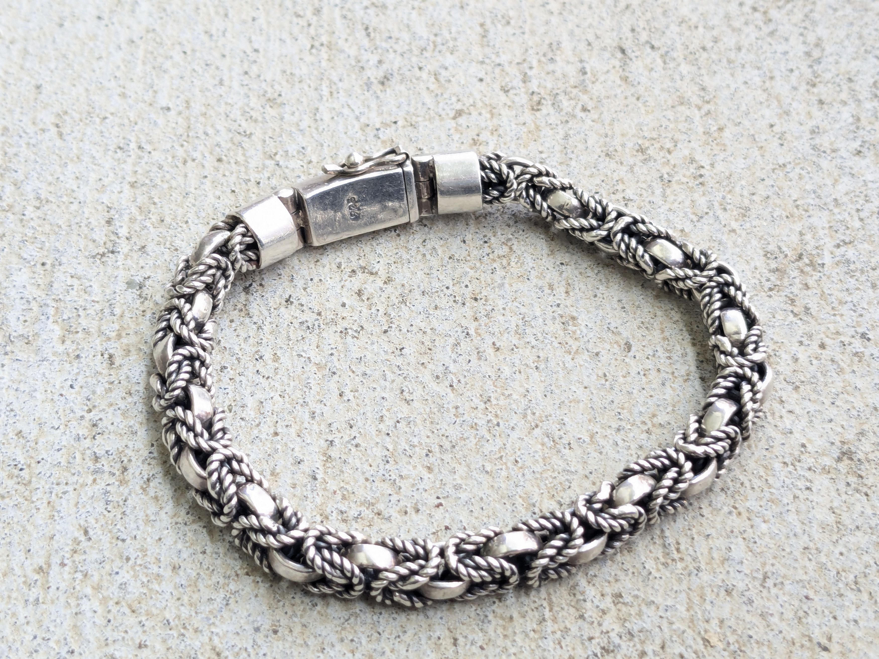 Jewelry Vintage Sterling Silver Bracelet Byzantine 8.25" Biker Punk Size ONE SIZE - 6 Thumbnail