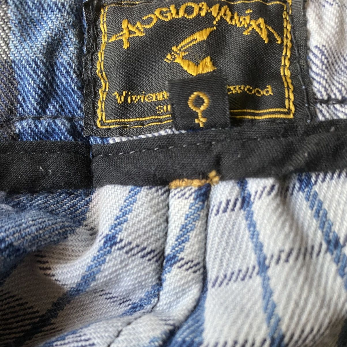 Vivienne Westwood Vintage 1999 Blue Plaid Fray Hem Set Size XS / US 0-2 / IT 36-38 - 9 Thumbnail