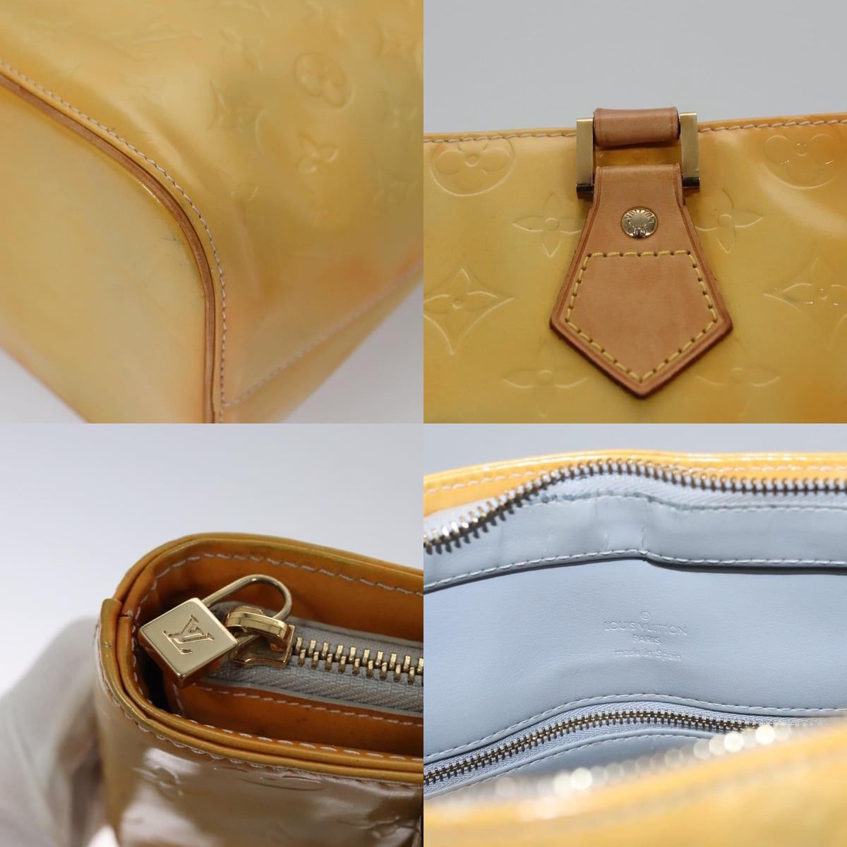Louis Vuitton LOUIS VUITTON Monogram Vernis Houston Hand Bag Gris M91053 Size ONE SIZE - 11 Thumbnail