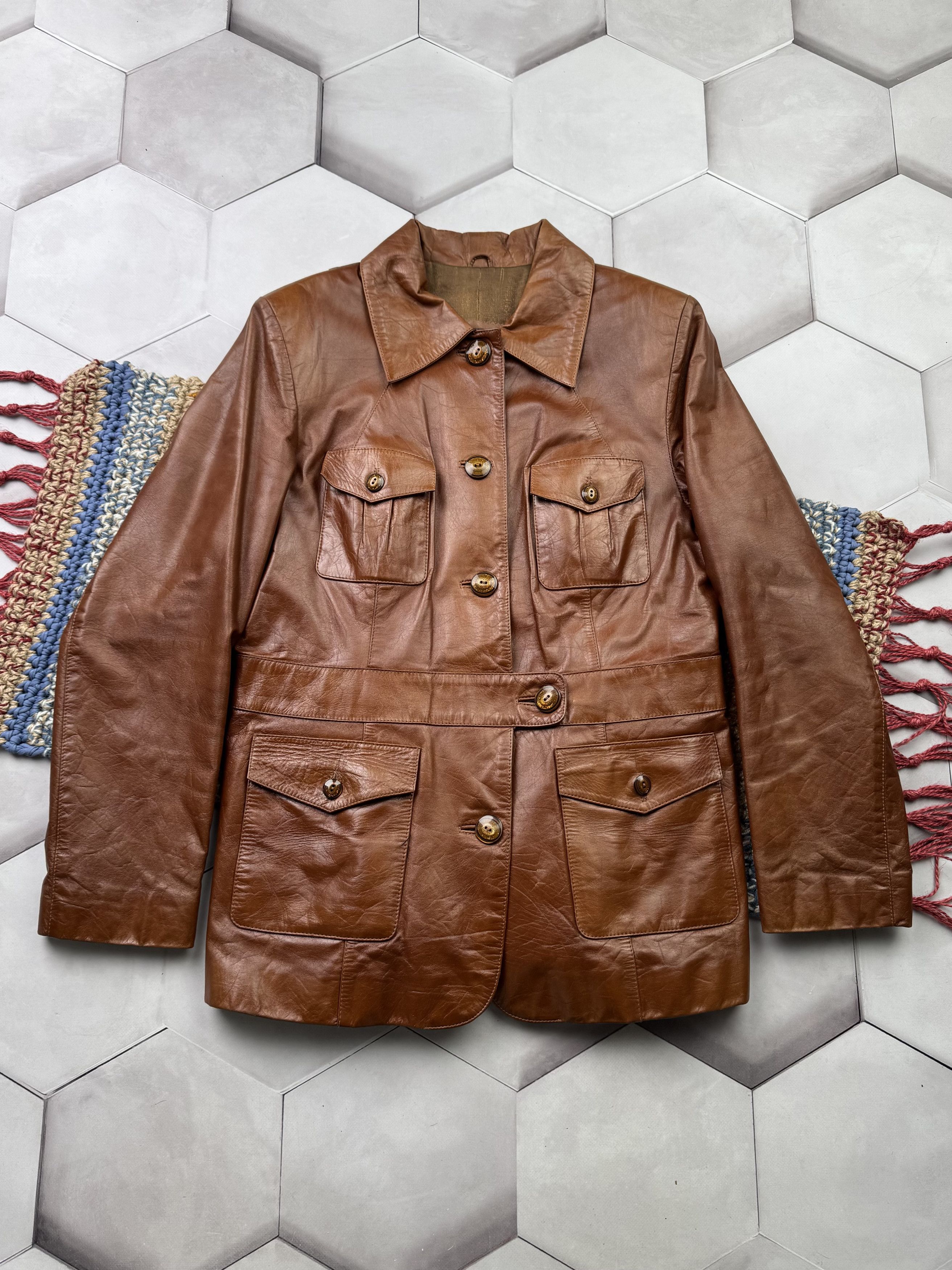 Vintage Vintage Leather Jacket (ES9) Size M / US 6-8 / IT 42-44 - 1 Thumbnail