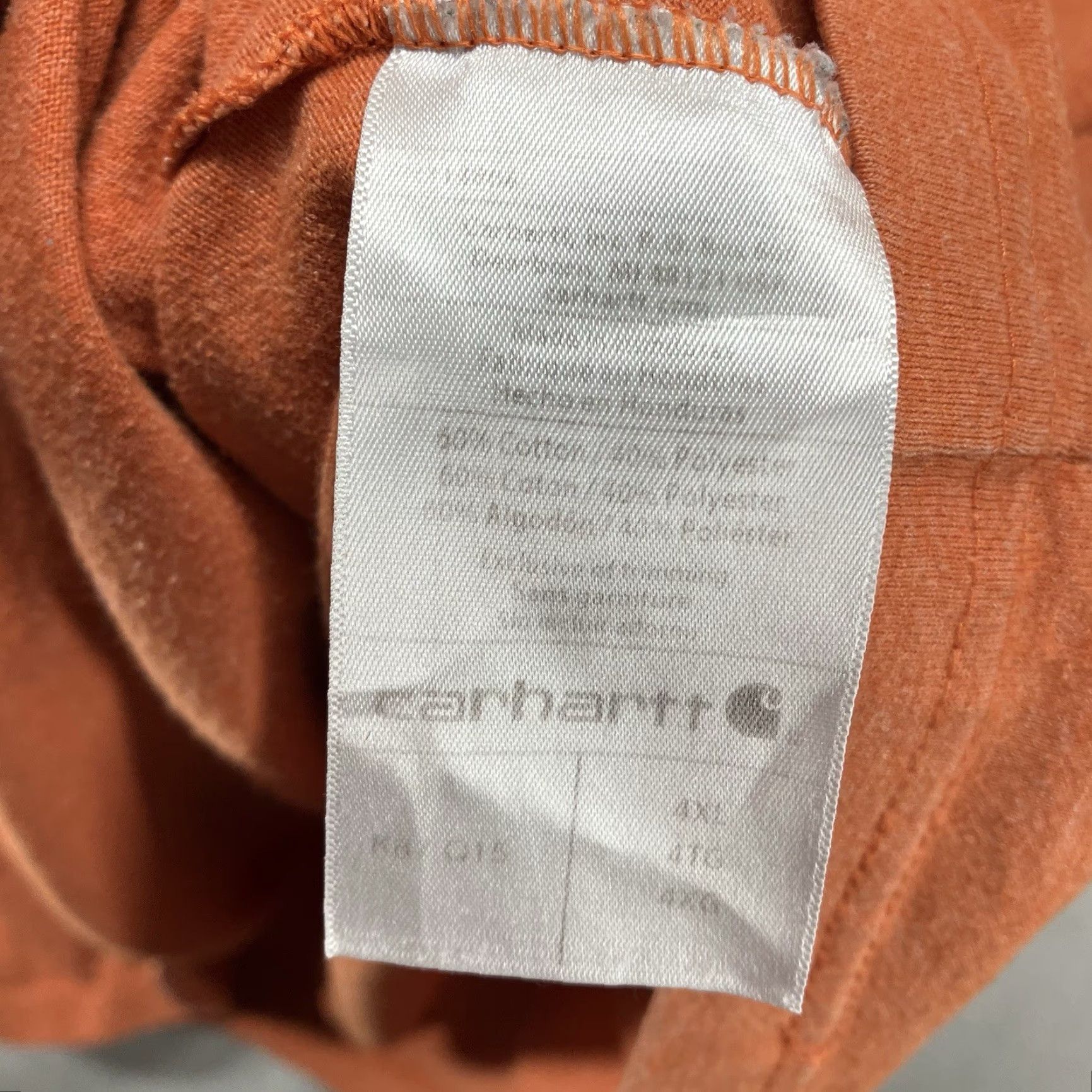Carhartt Carhartt Mens 4XL Short Sleeve T-Shirt Loose Fit Orange Mid Weight Size US XXL / EU 58 / 5 - 7 Thumbnail