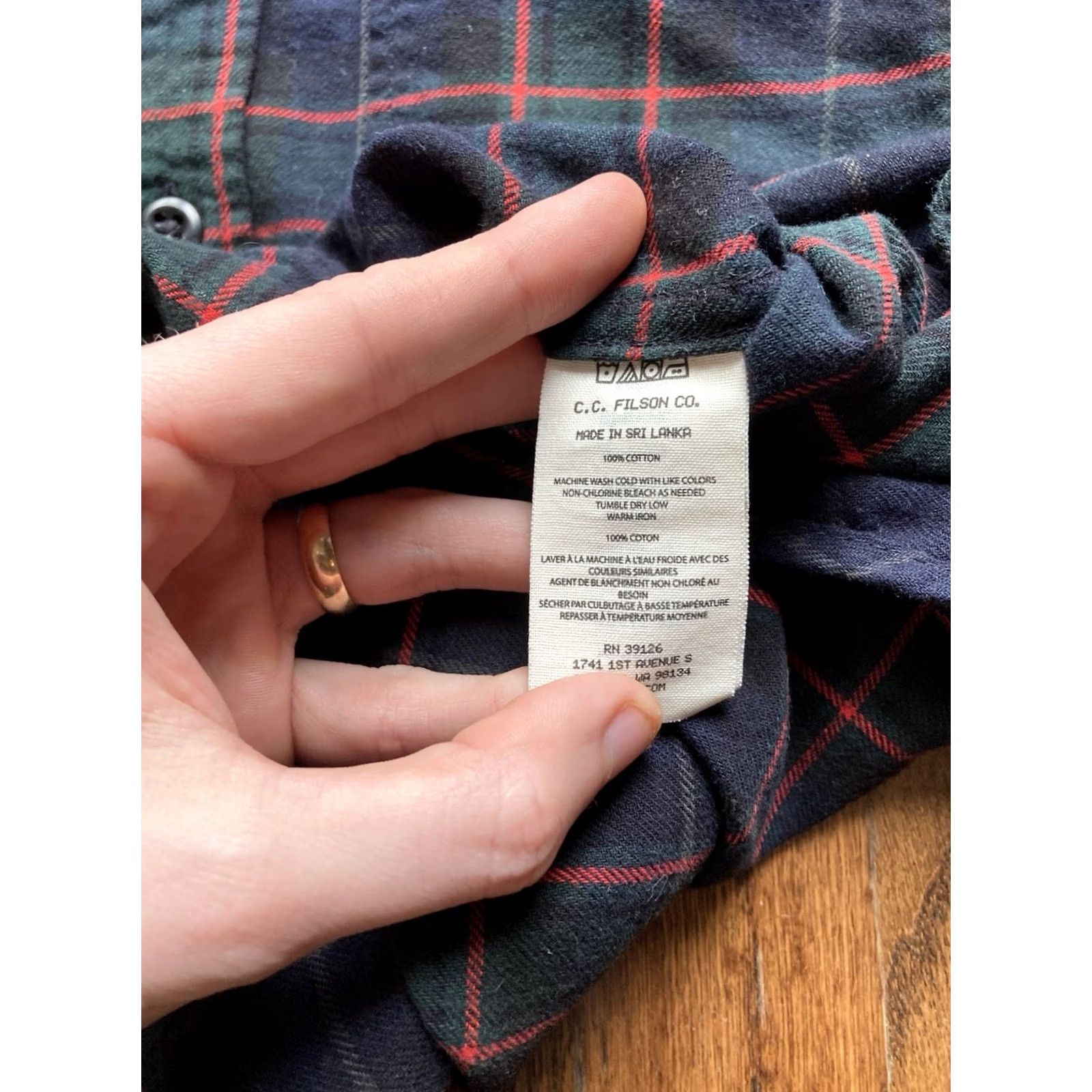 Filson Filson Shirt Mens Medium Navy Plaid Flannel Button Up Pocket Workwear Casual Size US M / EU 48-50 / 2 - 6 Thumbnail
