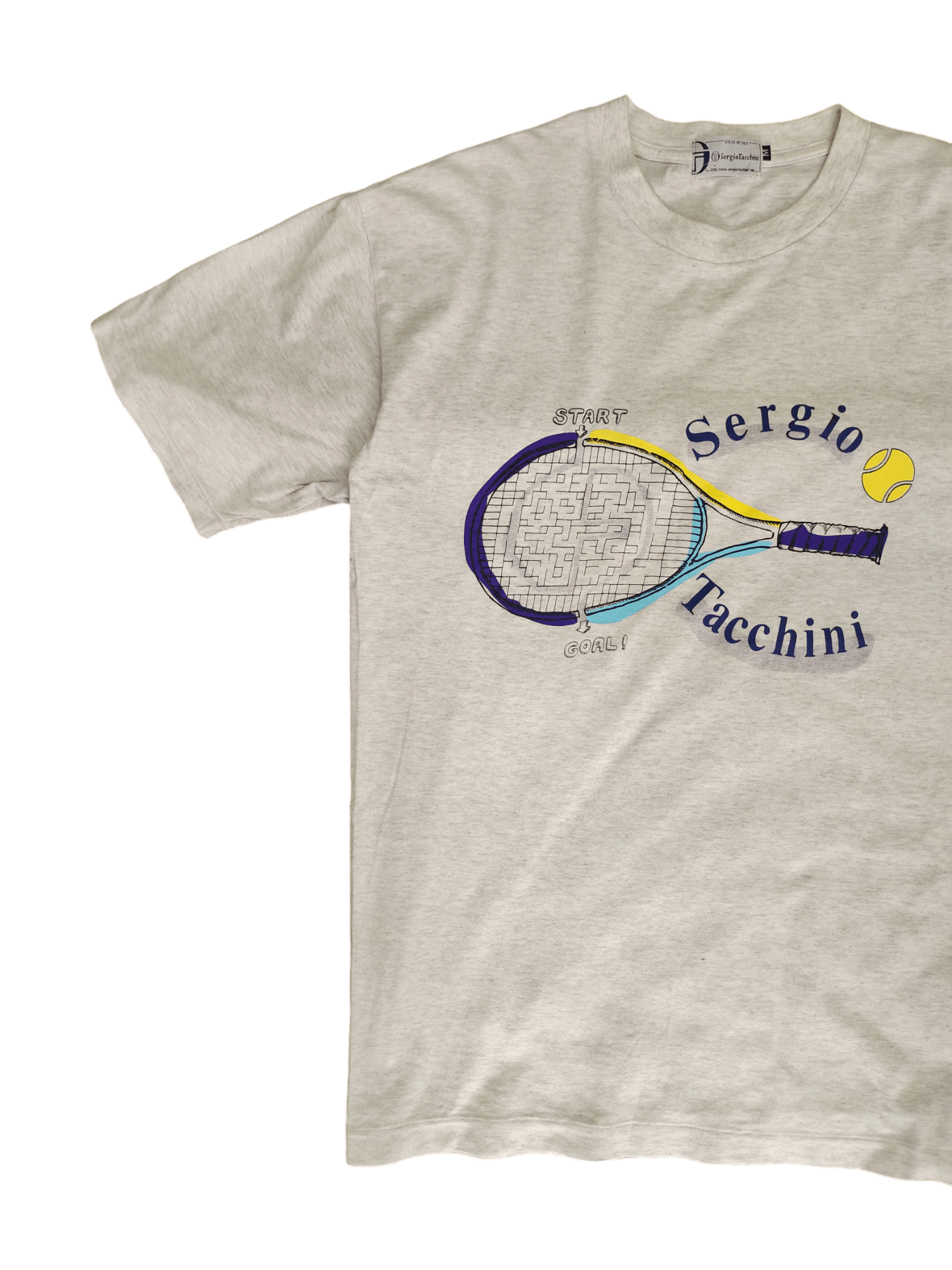 Sergio Tacchini Vintage Sergio Tacchini Racket Crack 'Puzzle Games' T-Shirt Size US M / EU 48-50 / 2 - 6 Thumbnail