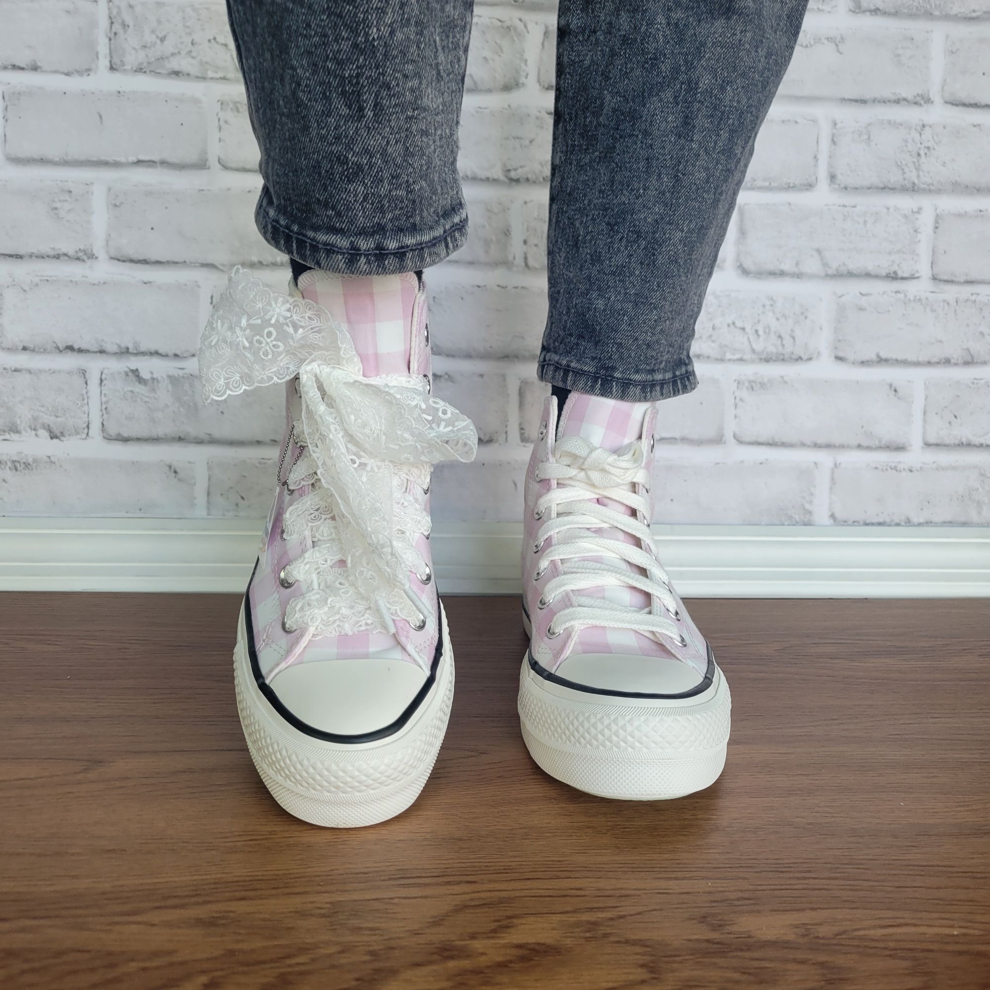 Converse ⭐Converse Chuck Taylor Lift Platform Gingham 8 Women Shoes S Size US 8 / IT 38 - 4 Thumbnail