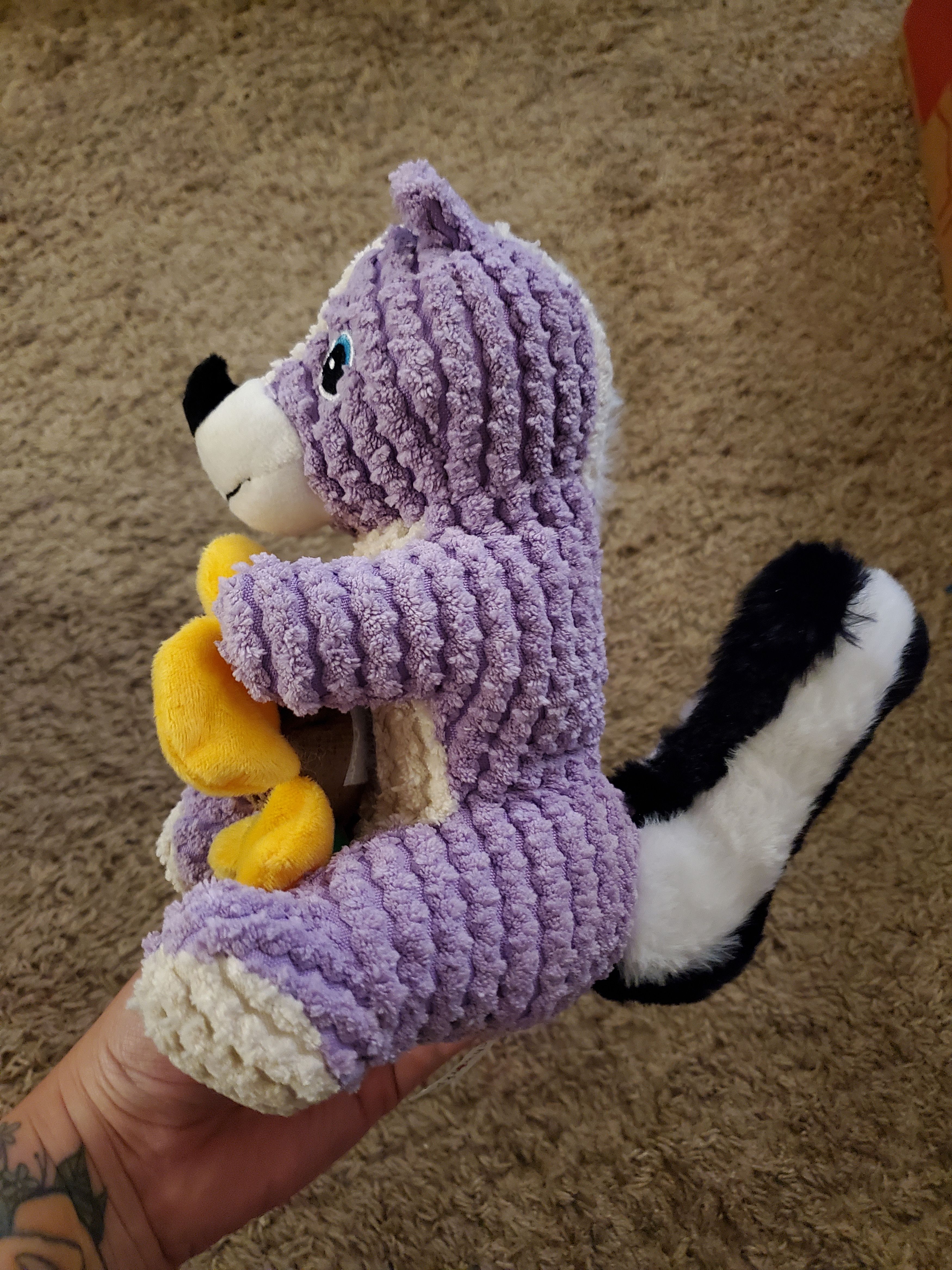 Other Purple crocheted skunk dog/kid toy with sunflower Size ONE SIZE - 4 Thumbnail