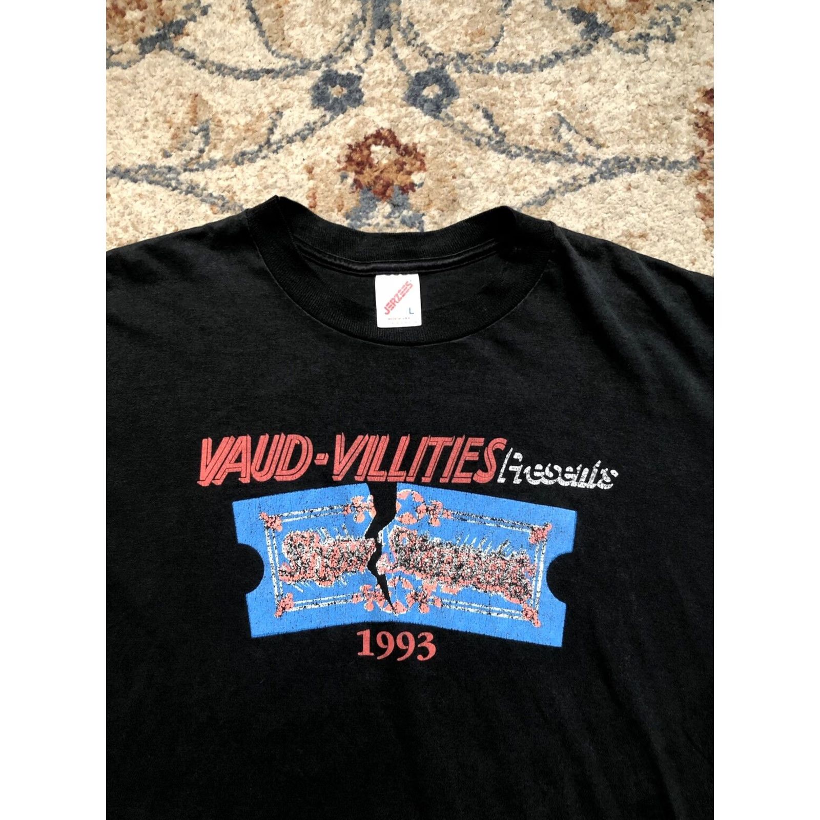 Jerzees VINTAGE Jerzees Shirt Mens L Single Stitch Made In USA 1993 Movie Theater Logo Solid 90s Mens Shirt Size US L / EU 52-54 / 3 - 2 Thumbnail