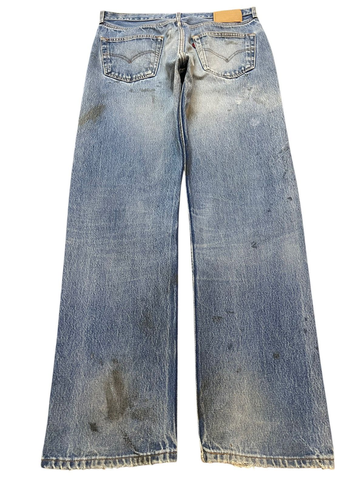 Levi's Vintage 90s Levis 501 Mud Faded Wash Style Loose Jeans Size US 32 / EU 48 - 2 Thumbnail