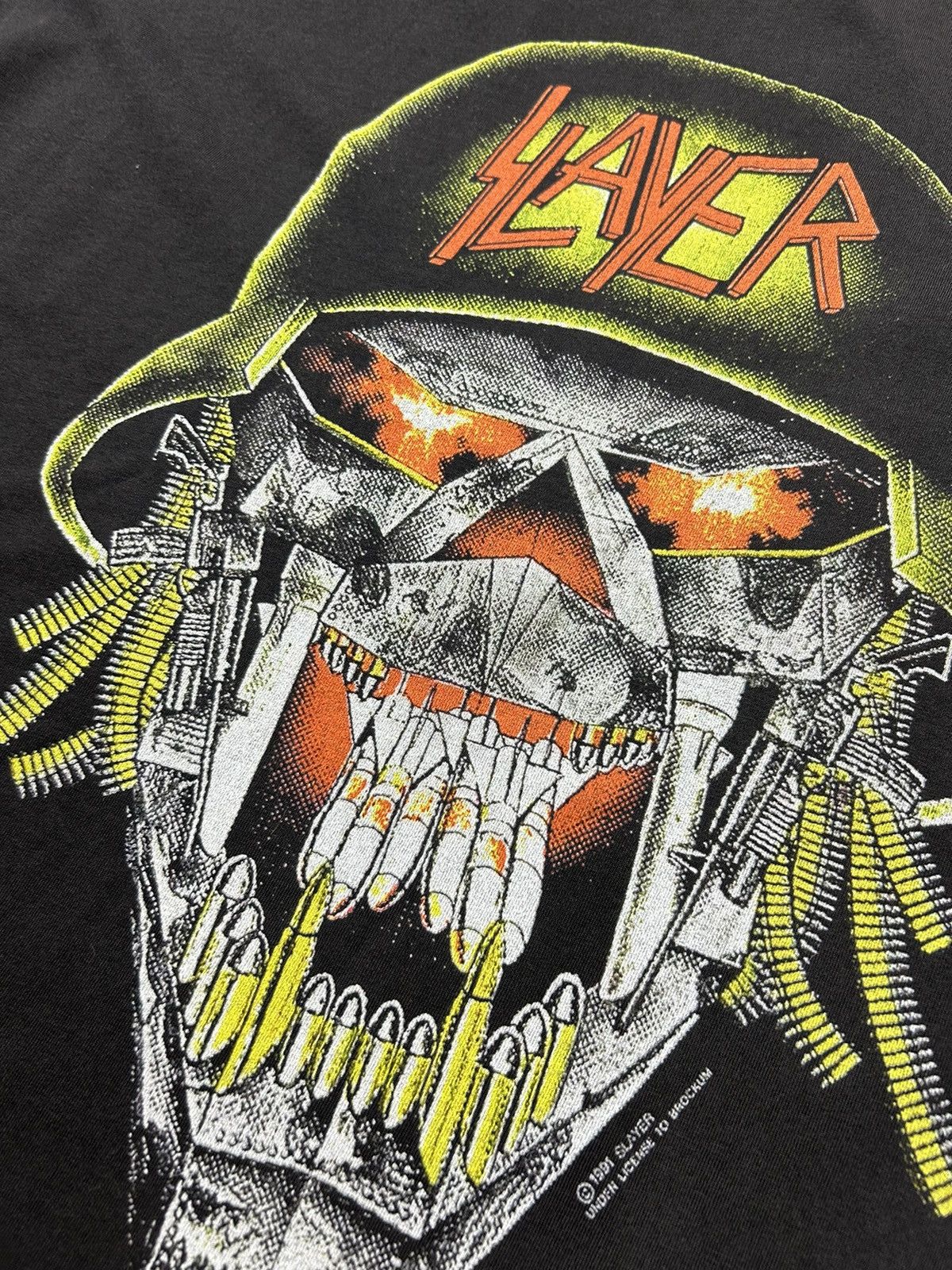 Band Tees Vintage 1991 Slayer Tour T-Shirt Metal Band Size US L / EU 52-54 / 3 - 6 Thumbnail