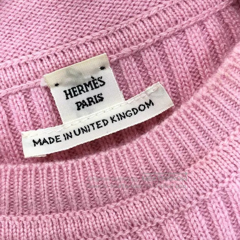 Hermes Hermes Pink Cashmere Short Sleeve Shirt Size XS / US 0-2 / IT 36-38 - 3 Thumbnail