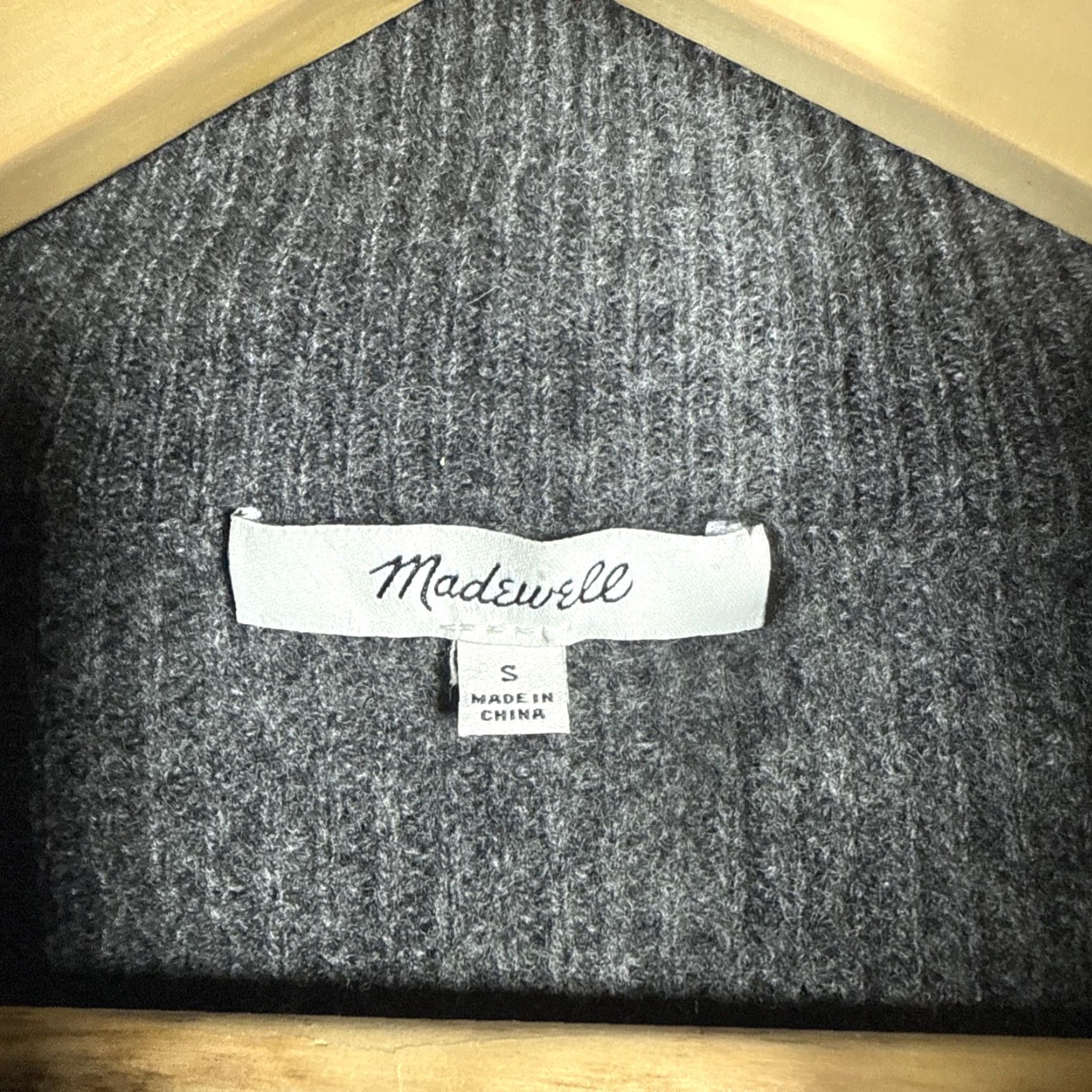 Madewell VINTAGE Madewell Gray Half Zip Turtle Neck Sweater Womens Size S Size S / US 4 / IT 40 - 3 Thumbnail