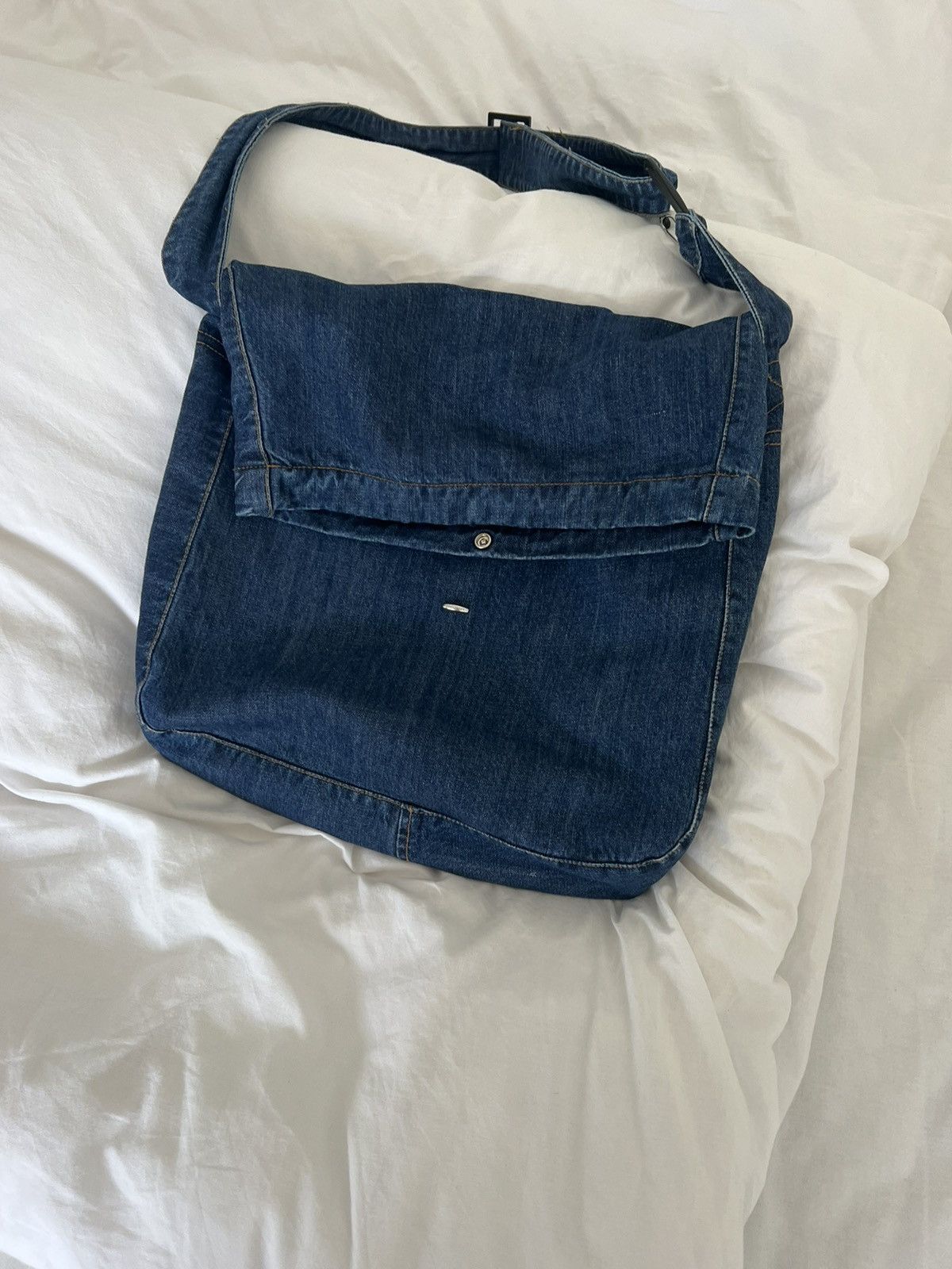Our Legacy Our Legacy Sling Bag Shoulder bag messenger Mid wash Denim Size ONE SIZE - 5 Thumbnail