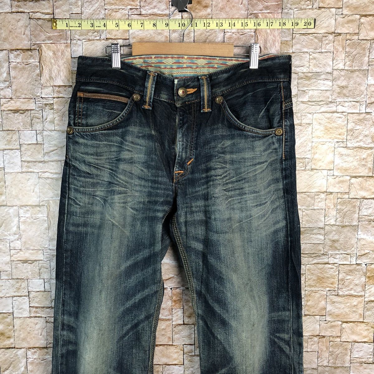 Edwin Edwin faded Blue Denim jeans Pants #7597 Size US 33 - 14 Thumbnail