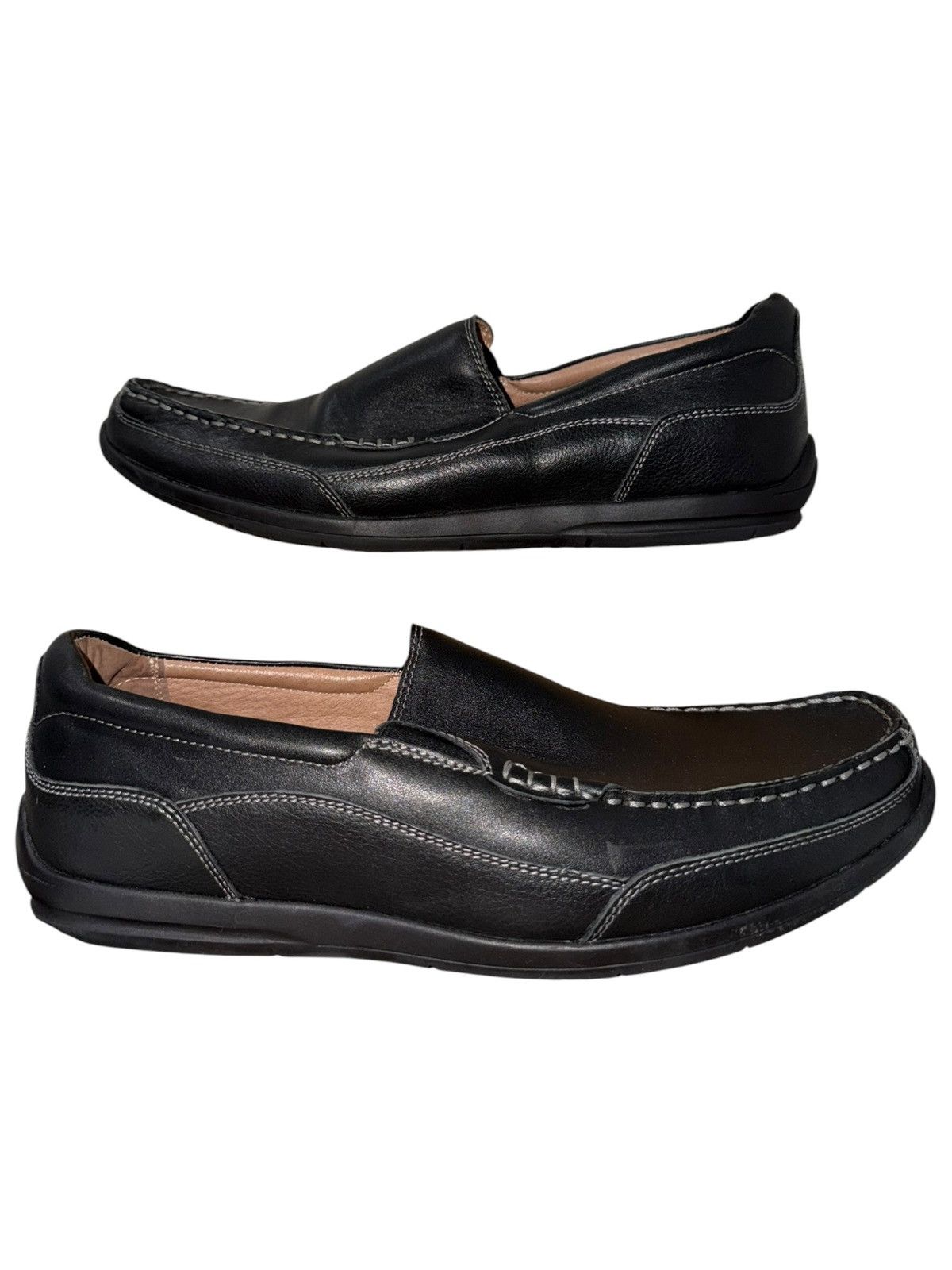 Vionic Vionic Preston Leather Loafers Men's 11.5 Black Slip On Size US 11.5 / EU 44-45 - 2 Thumbnail