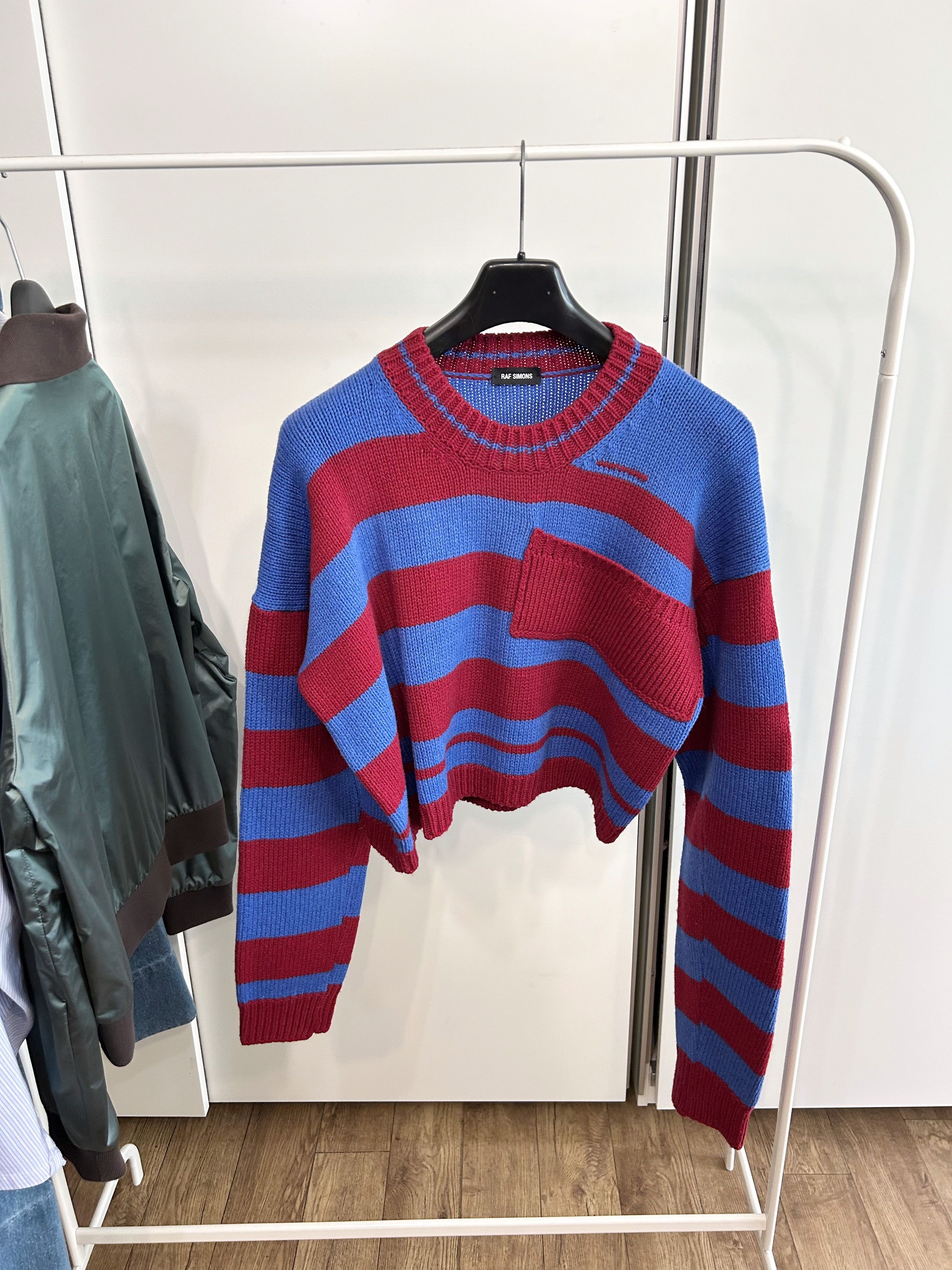 Raf Simons RAF SIMONS Striped Cropped Knit Size US L / EU 52-54 / 3 - 2 Thumbnail