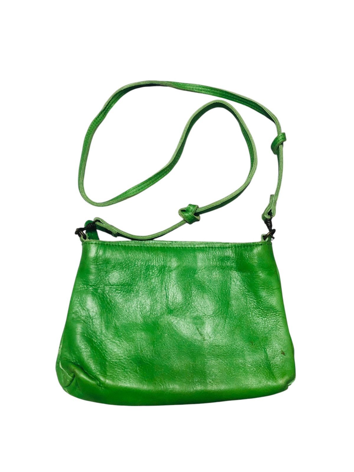 Japanese Brand Pure leather green sling bag Size ONE SIZE - 2 Thumbnail