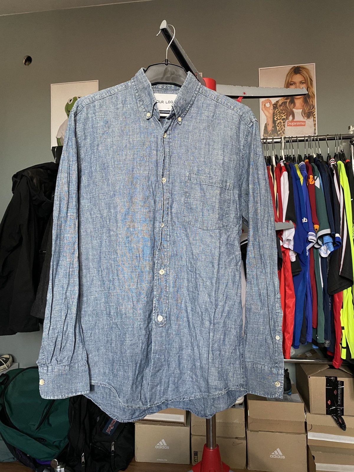 Our Legacy Our Legacy Blue Chambray 1940s Shirt Hemp Organic Cotton y2k Size US M / EU 48-50 / 2 - 10 Thumbnail