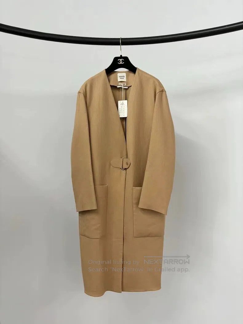 Hermes Hermes Khaki linen coat Size XS / US 0-2 / IT 36-38 - 1 Thumbnail