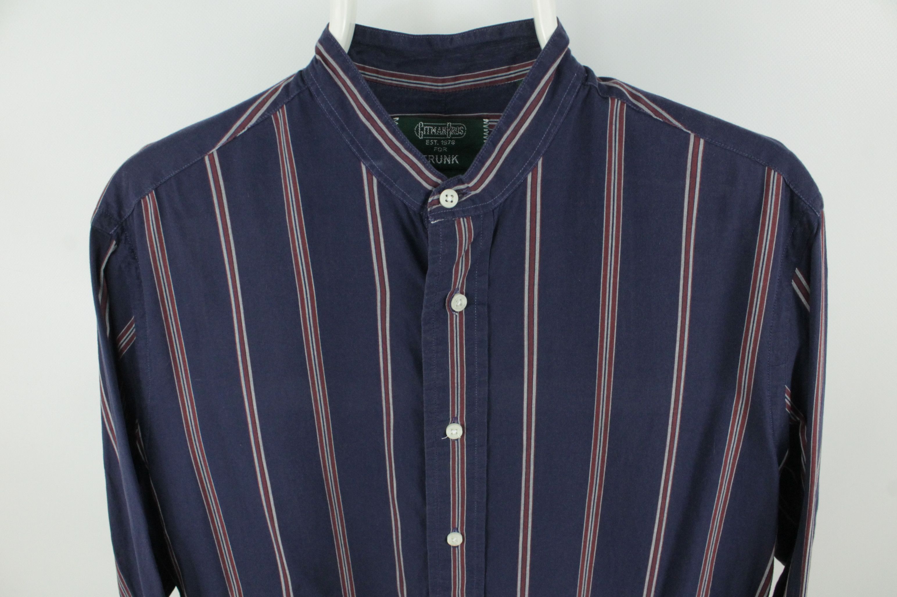 Gitman Bros. Vintage Gitman Bros. Vintage Cotton Silk Striped Shirt Made in USA Size US M / EU 48-50 / 2 - 2 Thumbnail