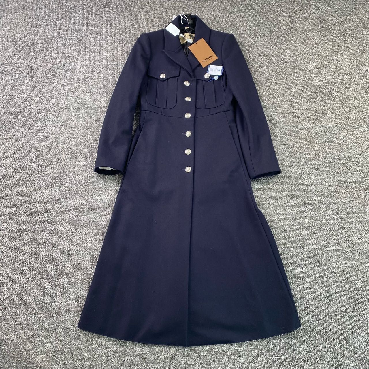 Burberry Burberry Long Blue Coat XS Women Size XS / US 0-2 / IT 36-38 - 1 Thumbnail