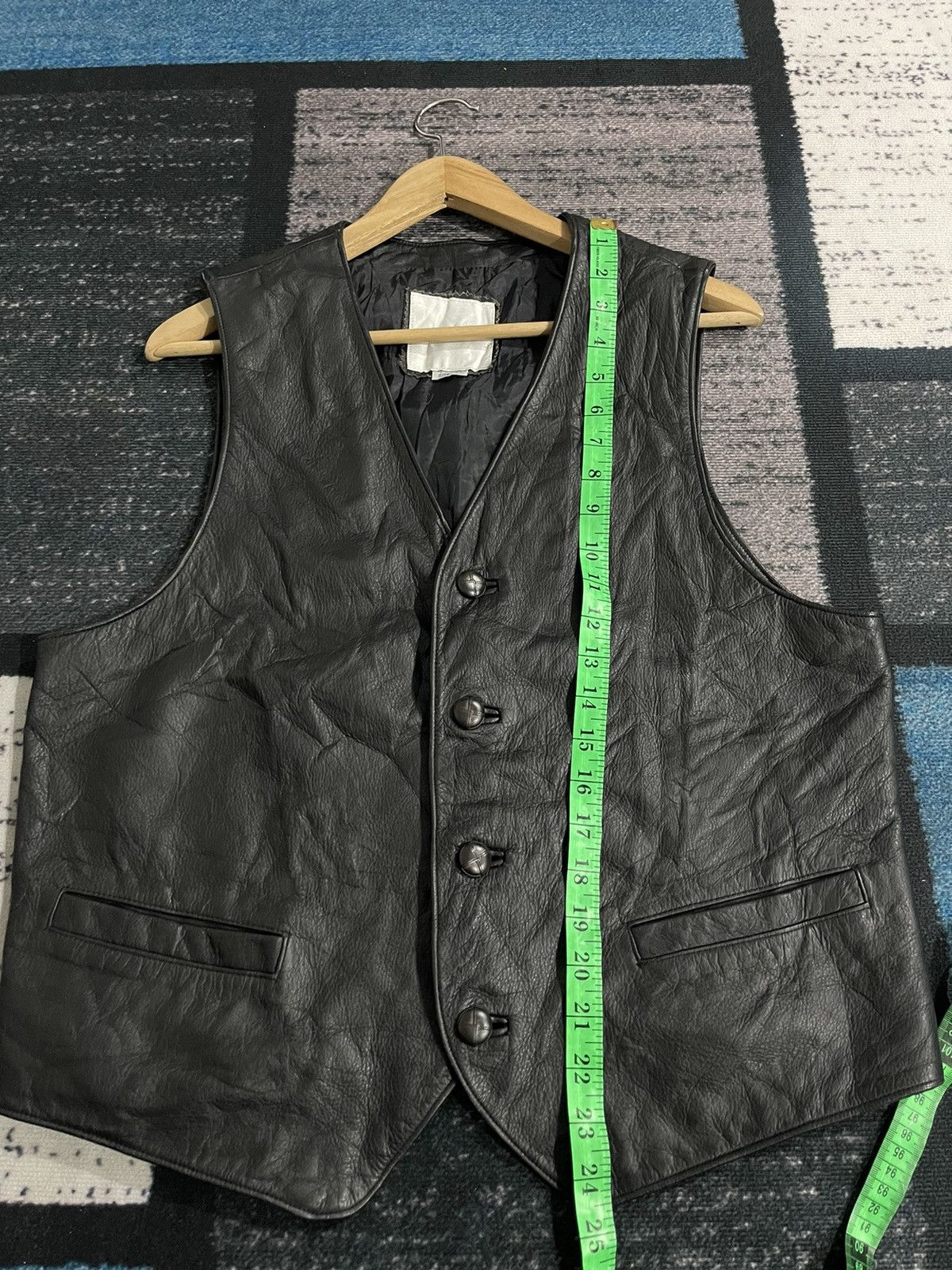Leather × Vintage Vintage Seahop Pour Homme Cow Leather Vest Size US L / EU 52-54 / 3 - 14 Thumbnail