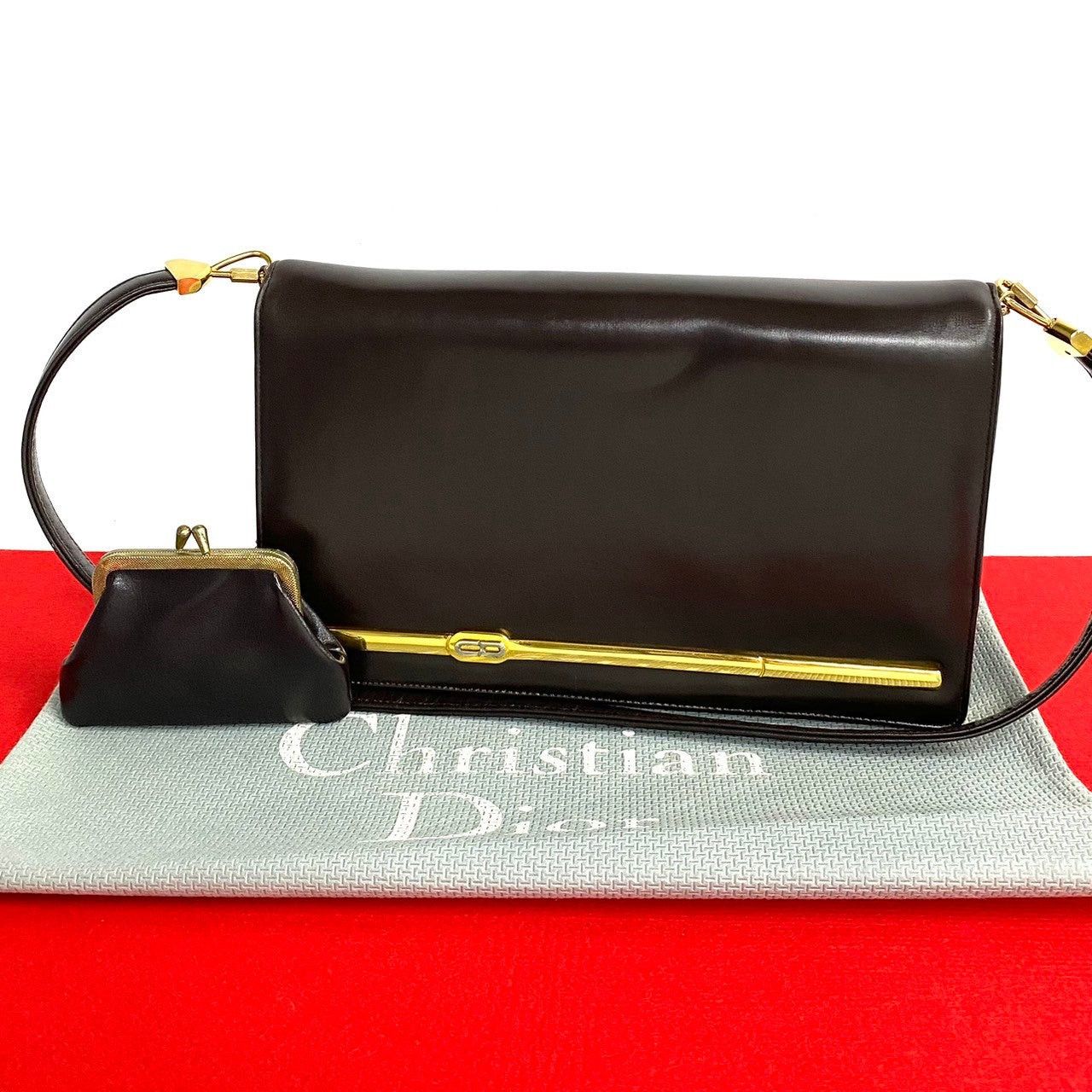 Dior Dior Shoulder Bag Brown Leather Size ONE SIZE - 1 Thumbnail