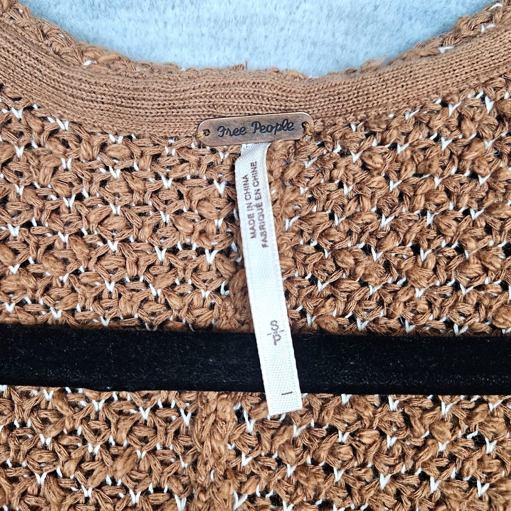 Free People Free People Brown Speckled Hooded Fringe Women's Sweater S Size S / US 4 / IT 40 - 6 Thumbnail