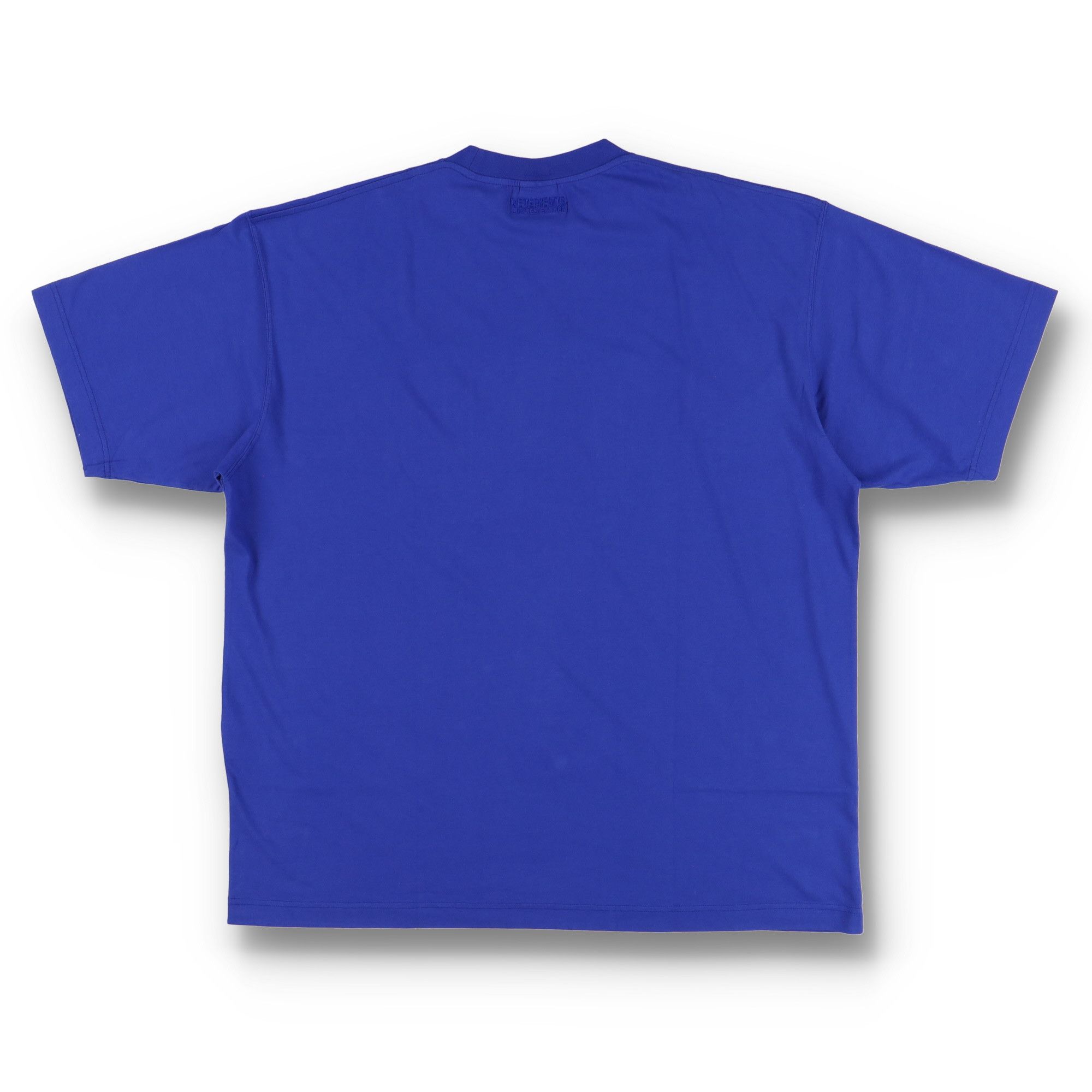 Vetements Blue Embroidered VIP Logo Oversized T-Shirt | Grailed