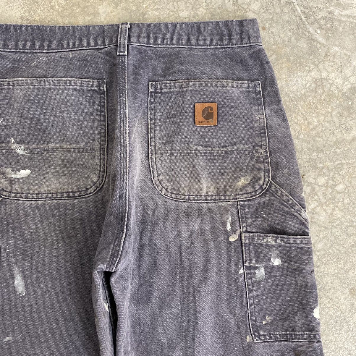 Carhartt VTG Carhartt Faded Petrol Blue Splatter Painter Pants Size US 31 - 22 Thumbnail