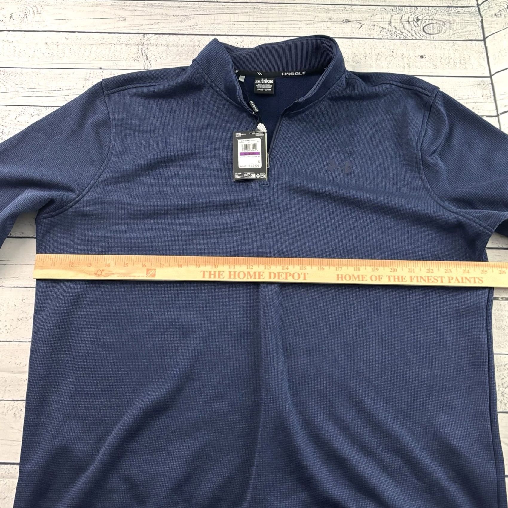 Under Armour Under armour Golf Pullover 1/4 Zip Sweater Fleece Jacket Mens 2XL Blue Size US XXL / EU 58 / 5 - 5 Thumbnail