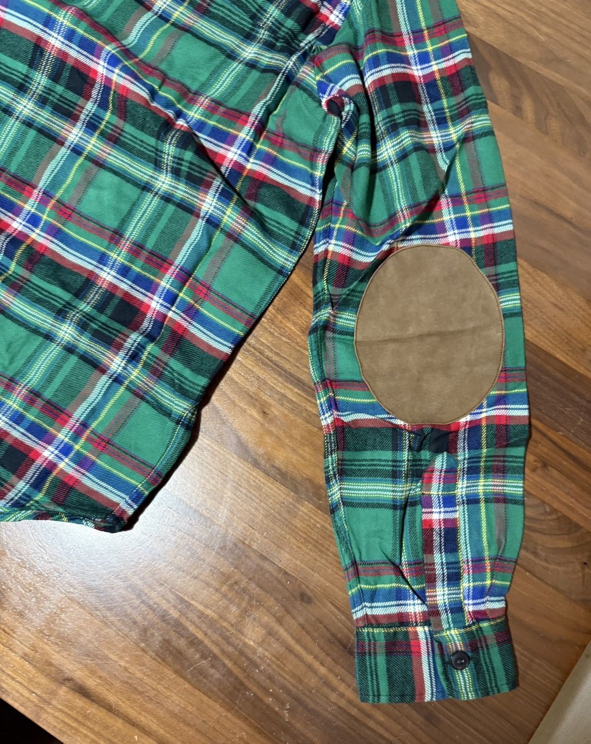 Polo Ralph Lauren Polo Ralph Lauren Classic Fit Suede-Patch Plaid Workshirt Size US XL / EU 56 / 4 - 14 Thumbnail