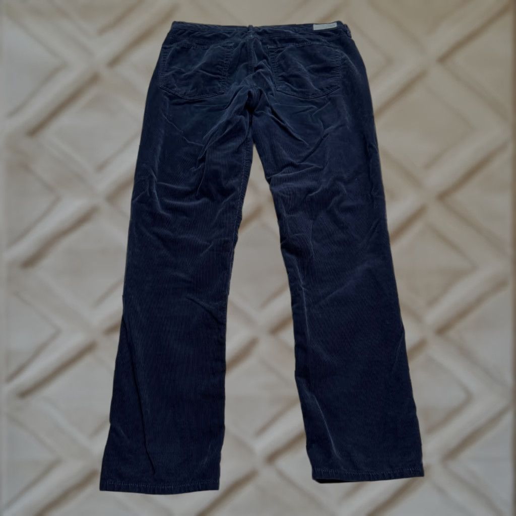 Vintage AG Adriano Goldschmied The Prima Cigarette Corduroy Pants Womens 30R Navy Blue Size 30" / US 8 / IT 44 - 1 Thumbnail