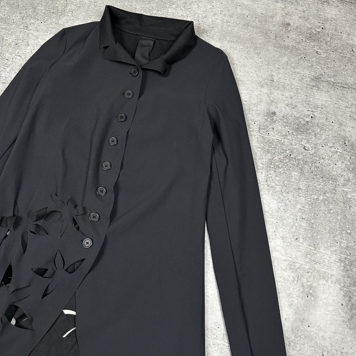 Rundholz Rundholz Black Label Coat Flower Cutouts Black Nylon Women Size S / US 4 / IT 40 - 3 Thumbnail