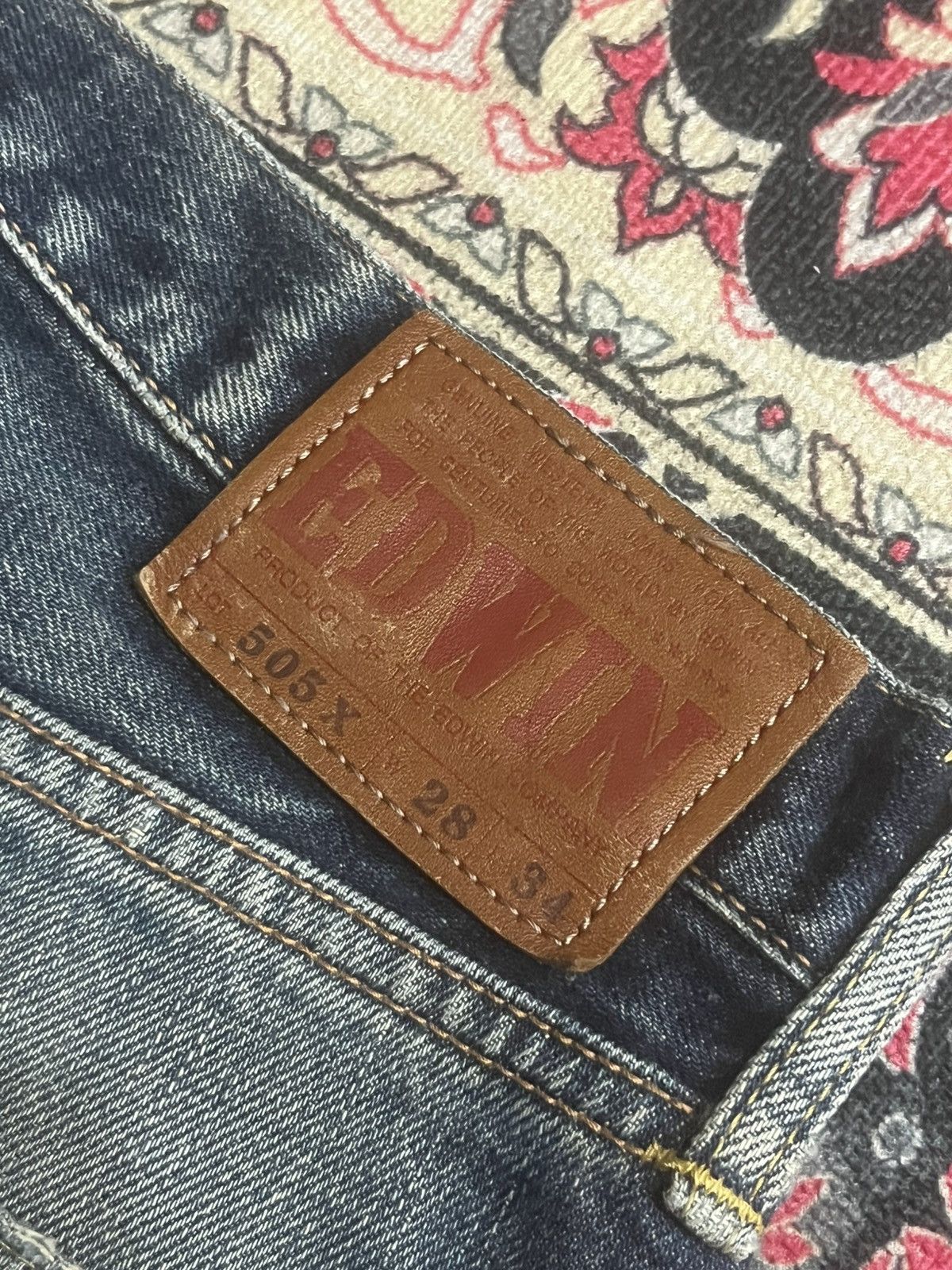Acne Studios Vintage Edwin 505X Japan Rusty Blue Distressed Selvedge Jean Size US 28 / EU 44 - 9 Thumbnail