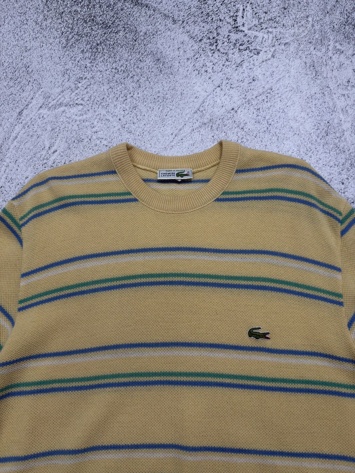 Lacoste VINTAGE CHEMISE LACOSTE STRIPED CREWNECK SWEATER Size US L / EU 52-54 / 3 - 8 Thumbnail