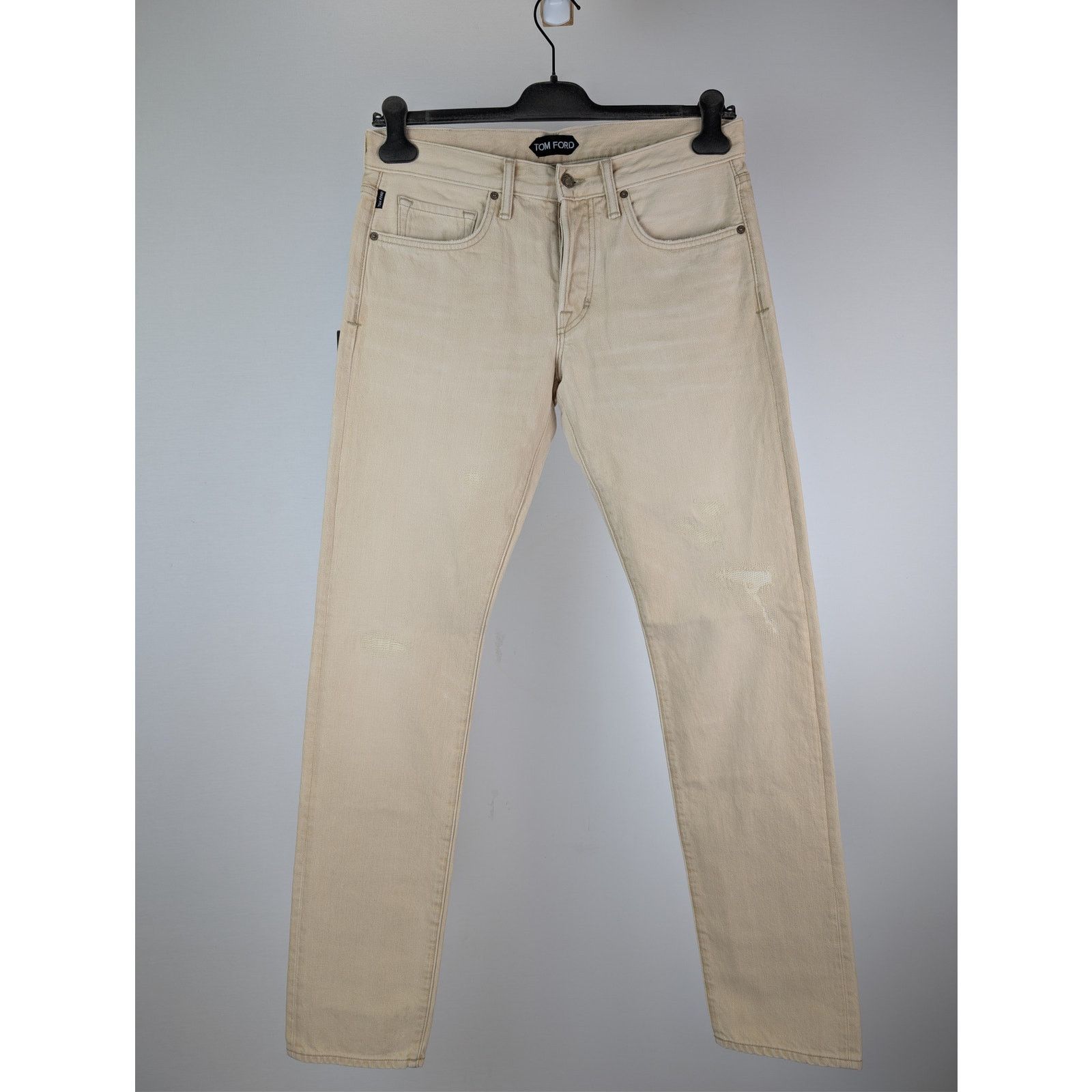 Tom Ford o1rshd1 Slim Denim Jeans in Beige Size US 29 - 10 Thumbnail