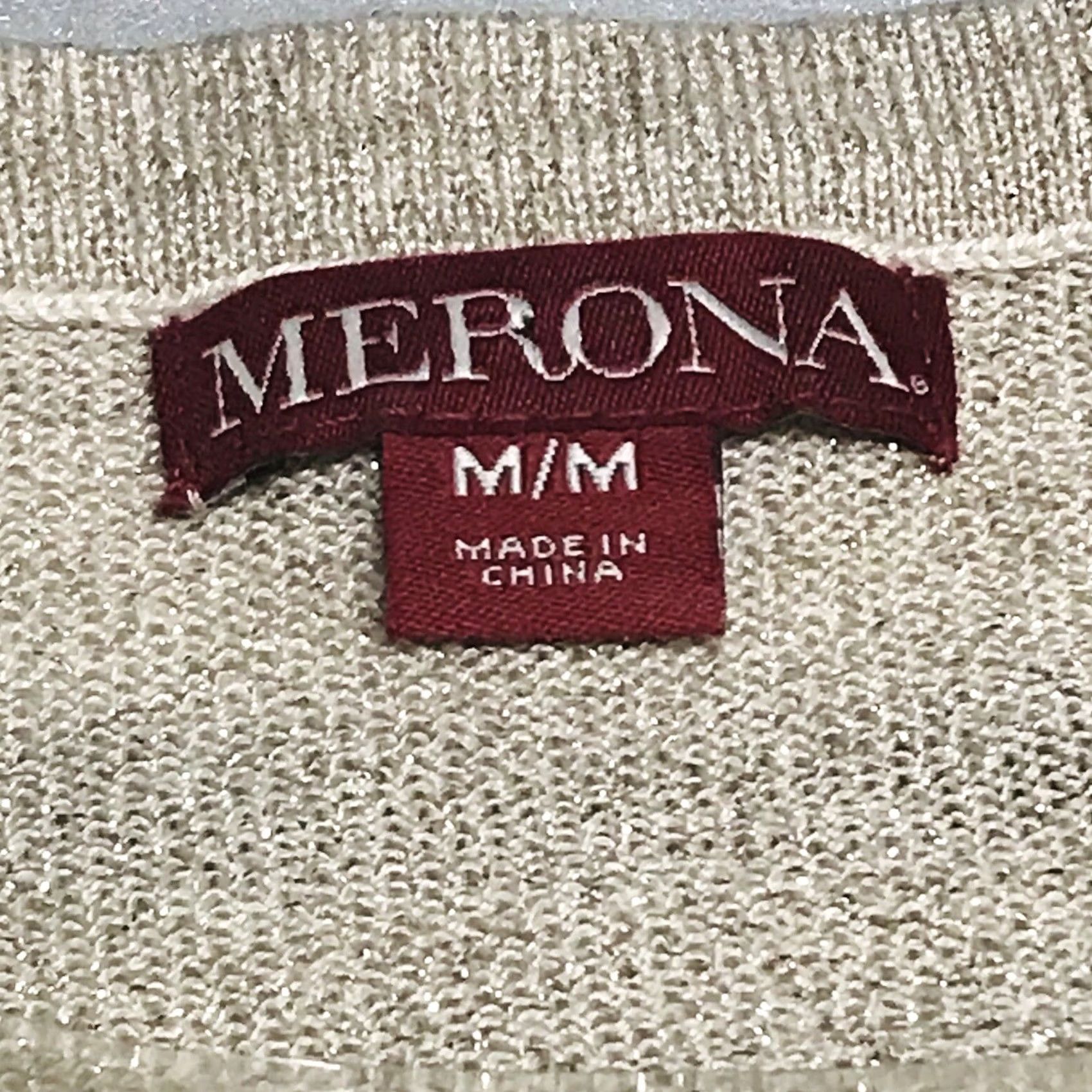 Merona Merona Women Gold Relaxed Fit V-Neck Knit Button-Up 3/4 Sleeve Cardigan M Size M / US 6-8 / IT 42-44 - 2 Thumbnail