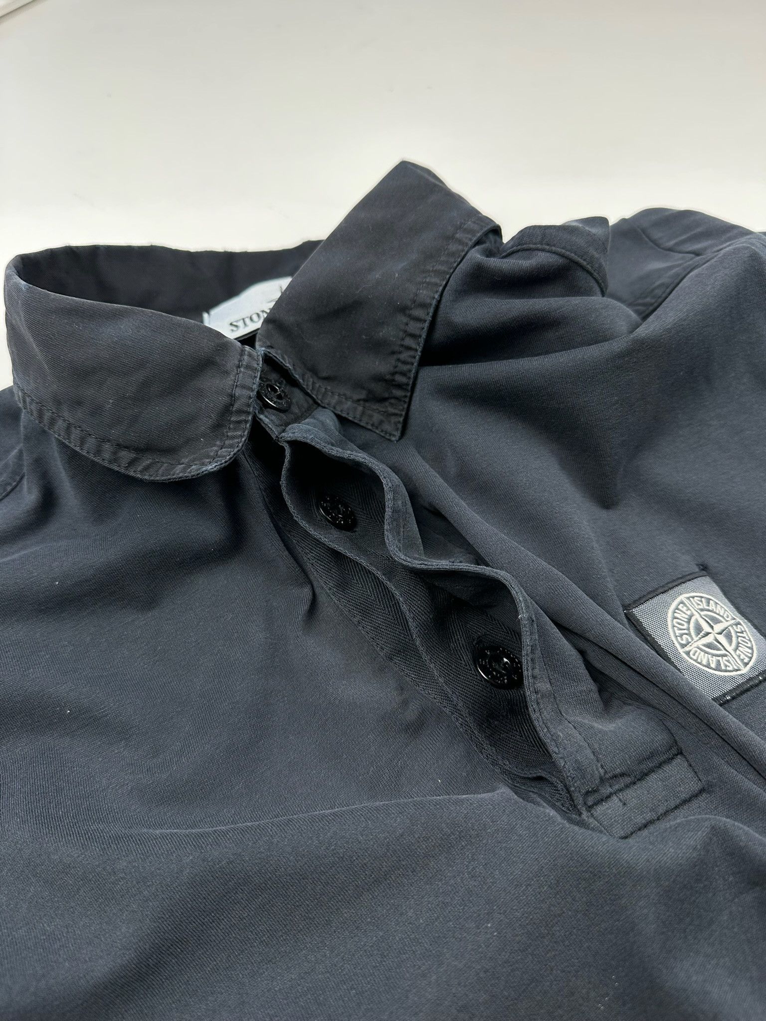 Massimo Osti Stone Island Polo T-shirt Patch Program Box Logo Tee faded Size US XL / EU 56 / 4 - 8 Thumbnail