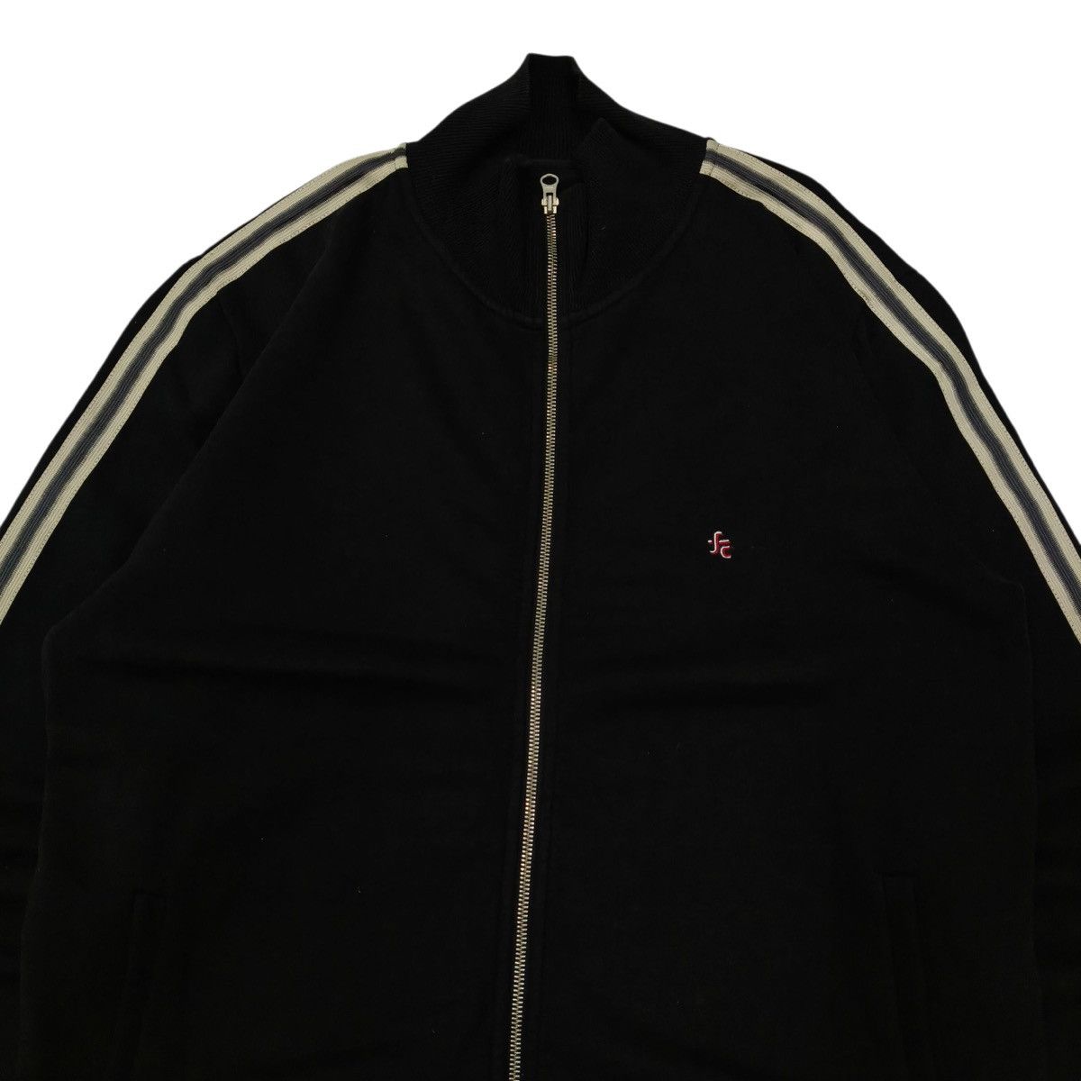 French Connection Vintage Y2K French Connection Track Jacket Stripe Sleeve Size US XL / EU 56 / 4 - 3 Thumbnail