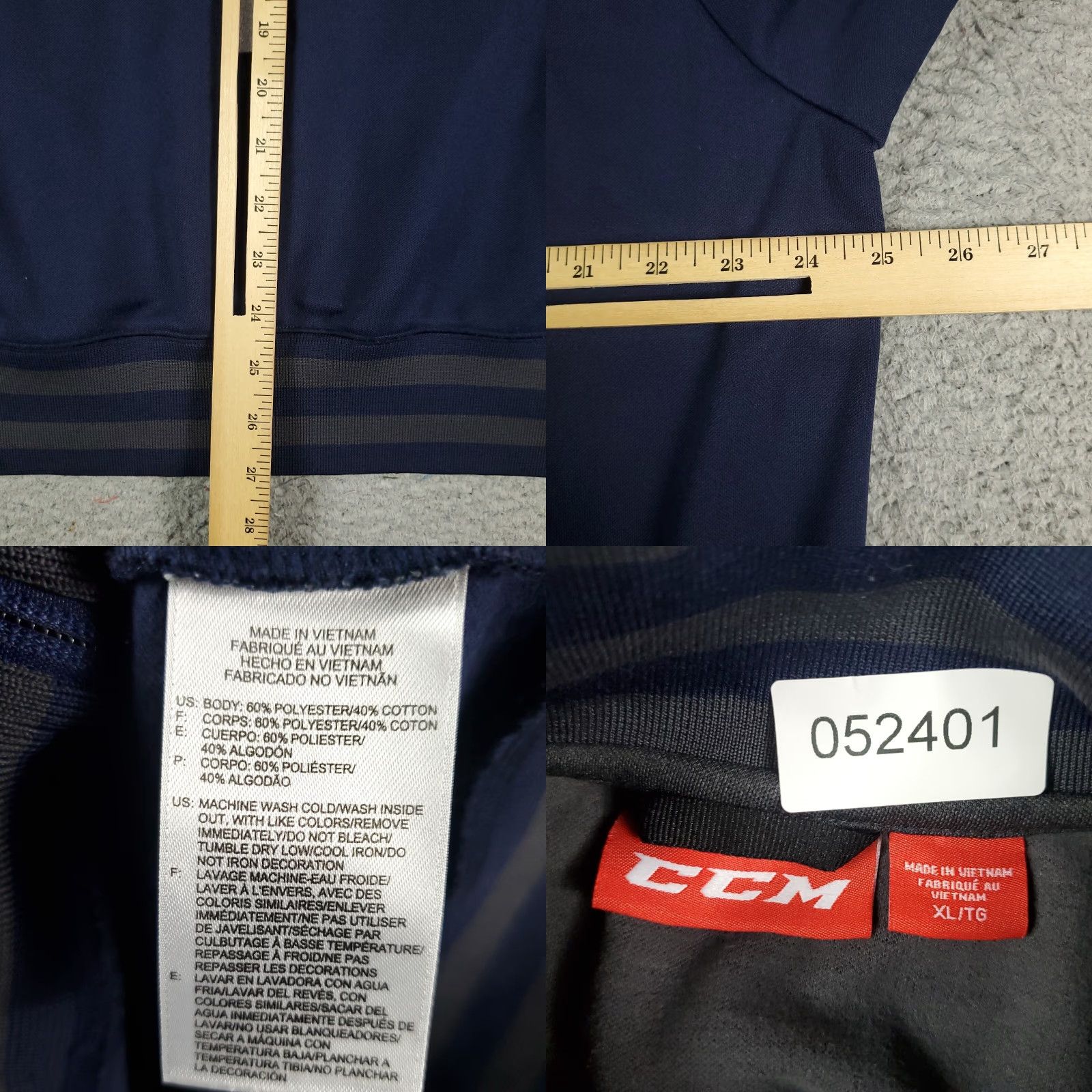 Vintage CCM Jacket Mens XL Blue Full Zip Track Jacket Sports Modern Men Size US XL / EU 56 / 4 - 8 Thumbnail