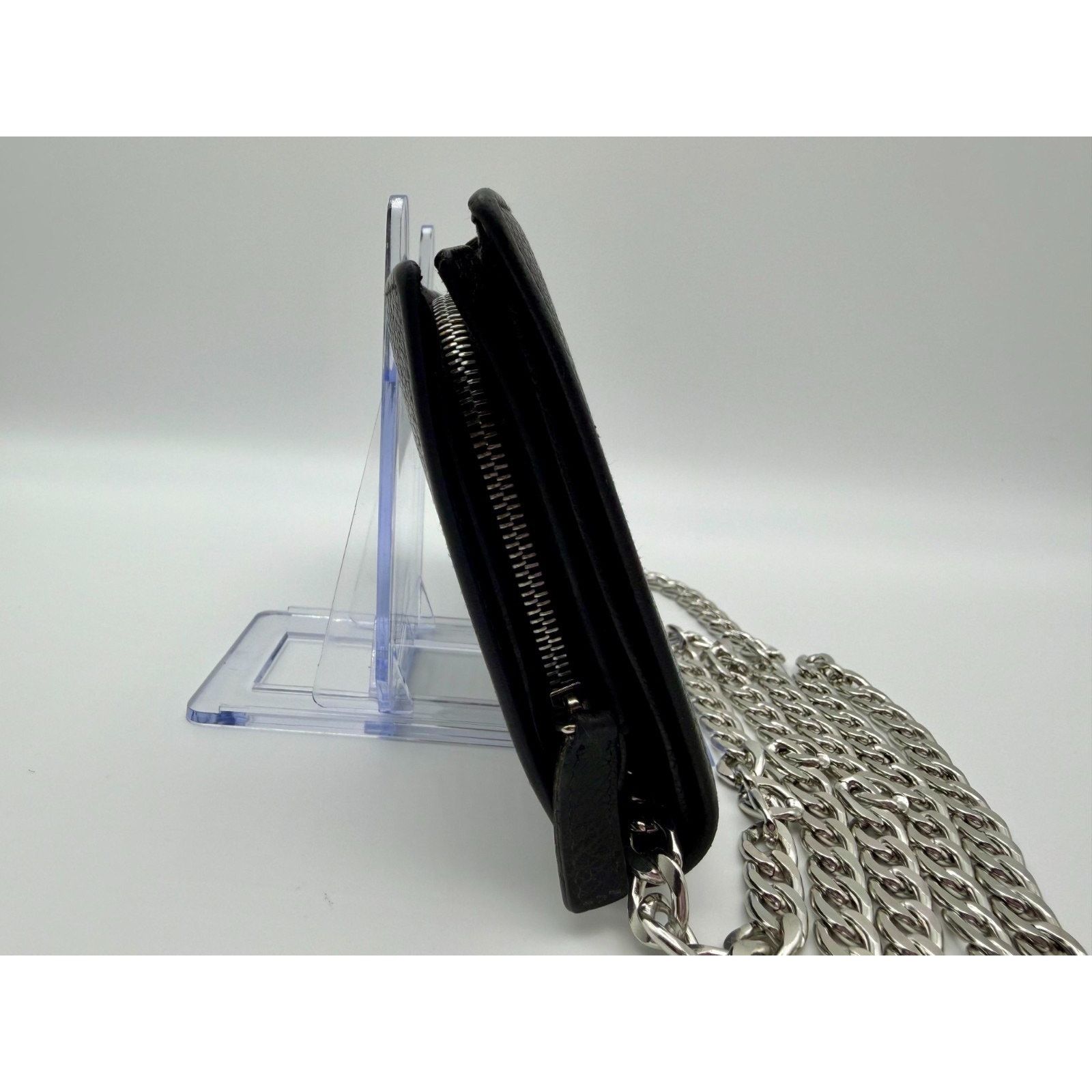 Bvlgari BVLGARI Black Leather Chain Wallet | Red Interior | Bulgari Size ONE SIZE - 6 Thumbnail